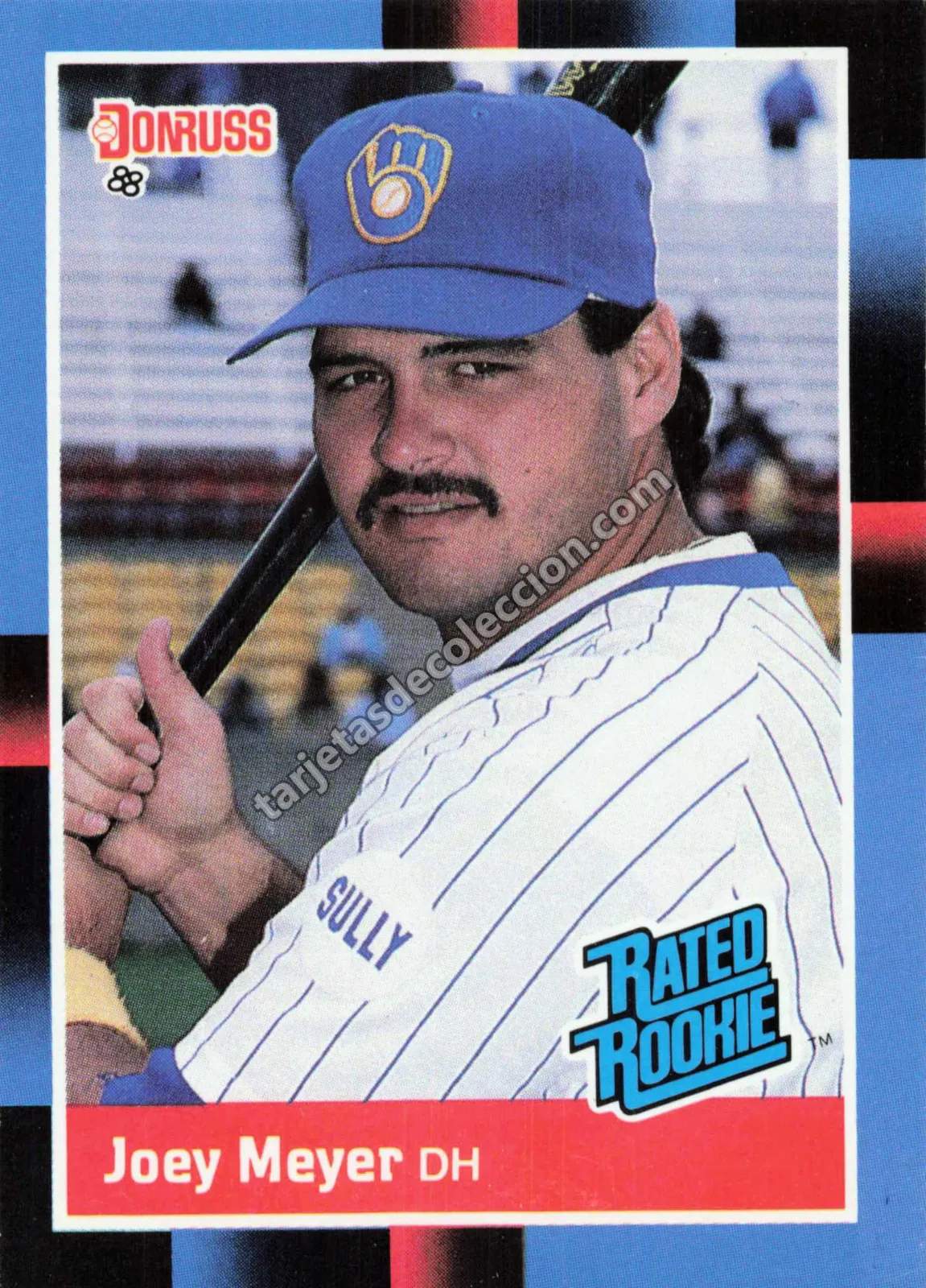 1988 Donruss Joey Meyer (Rated Rookie) #36 (Milwaukee Brewers)