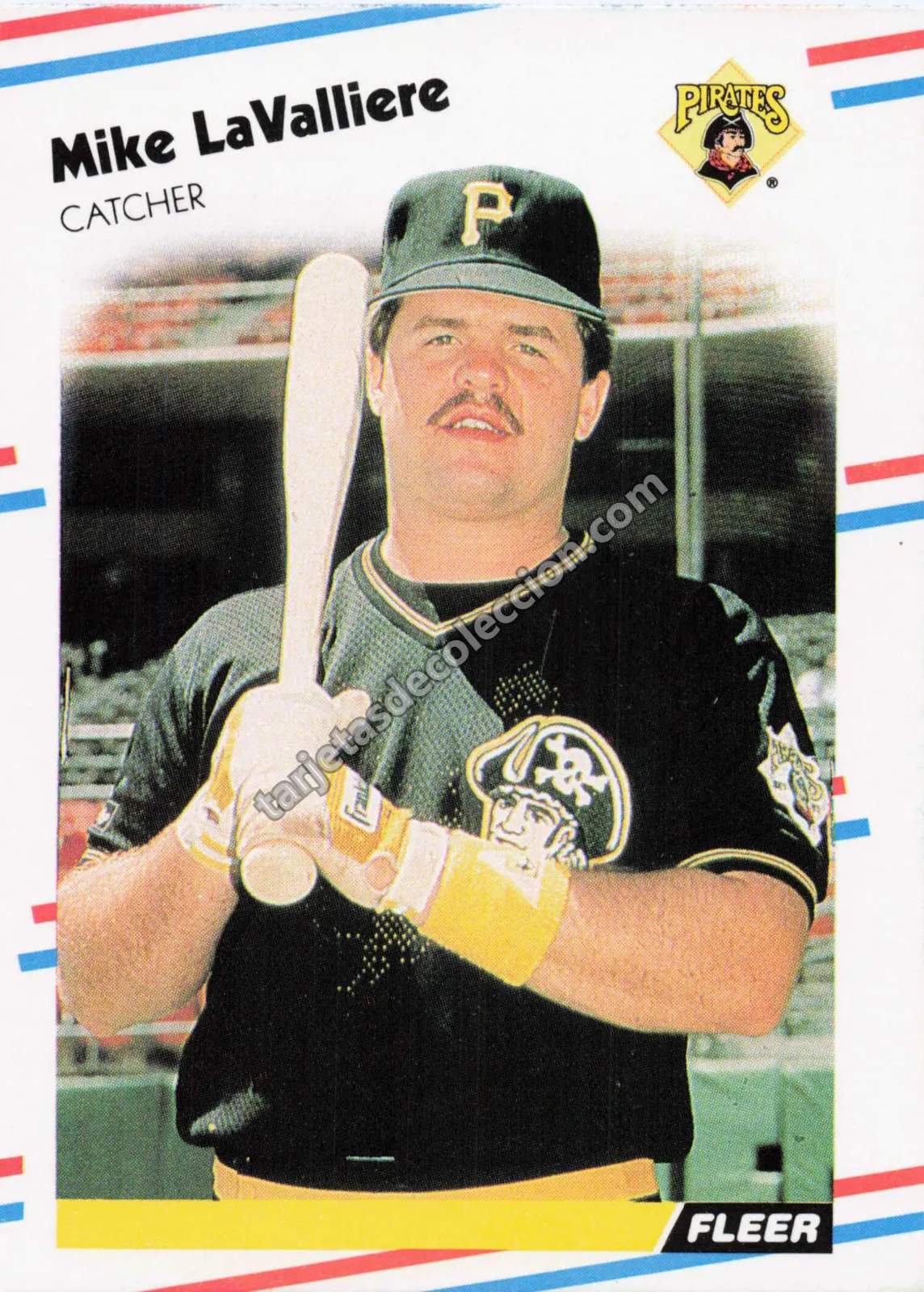 1988 Fleer Mike LaValliere #333 (Pittsburgh Pirates)