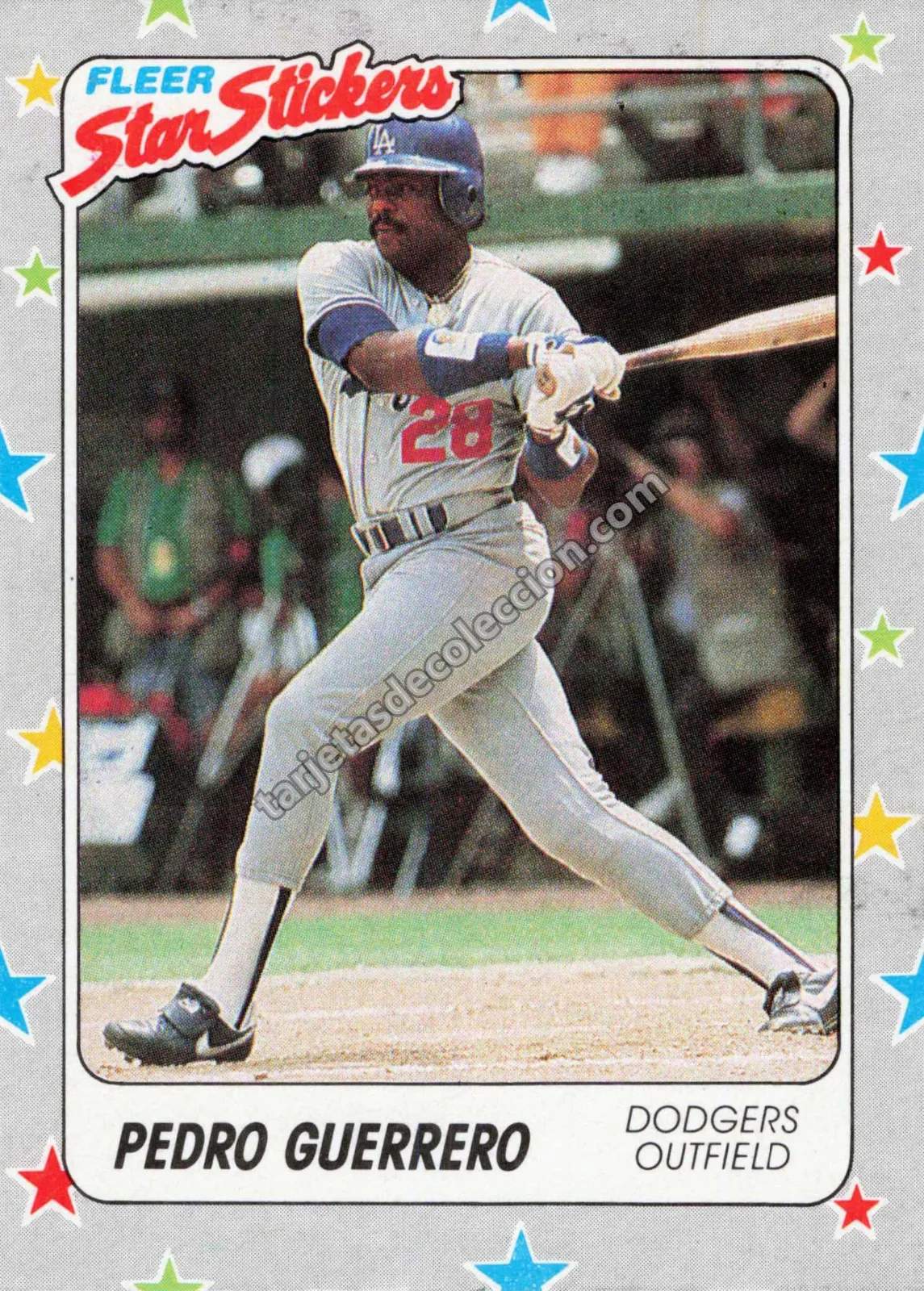 1988 Fleer Star Stickers Pedro Guerrero #91 (Los Angeles Dodgers)