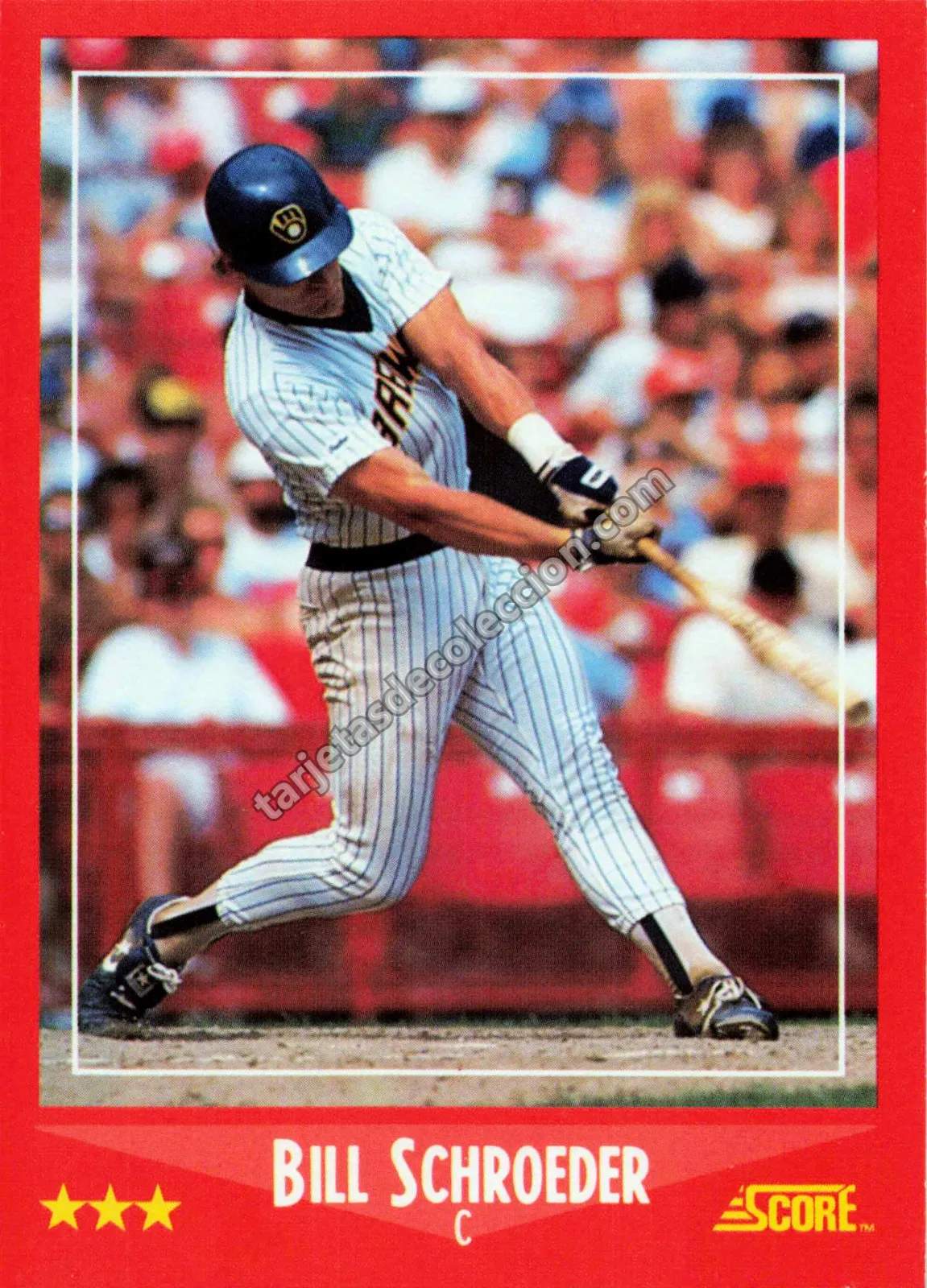 1988 Score Bill Schroeder #311 (Milwaukee Brewers)