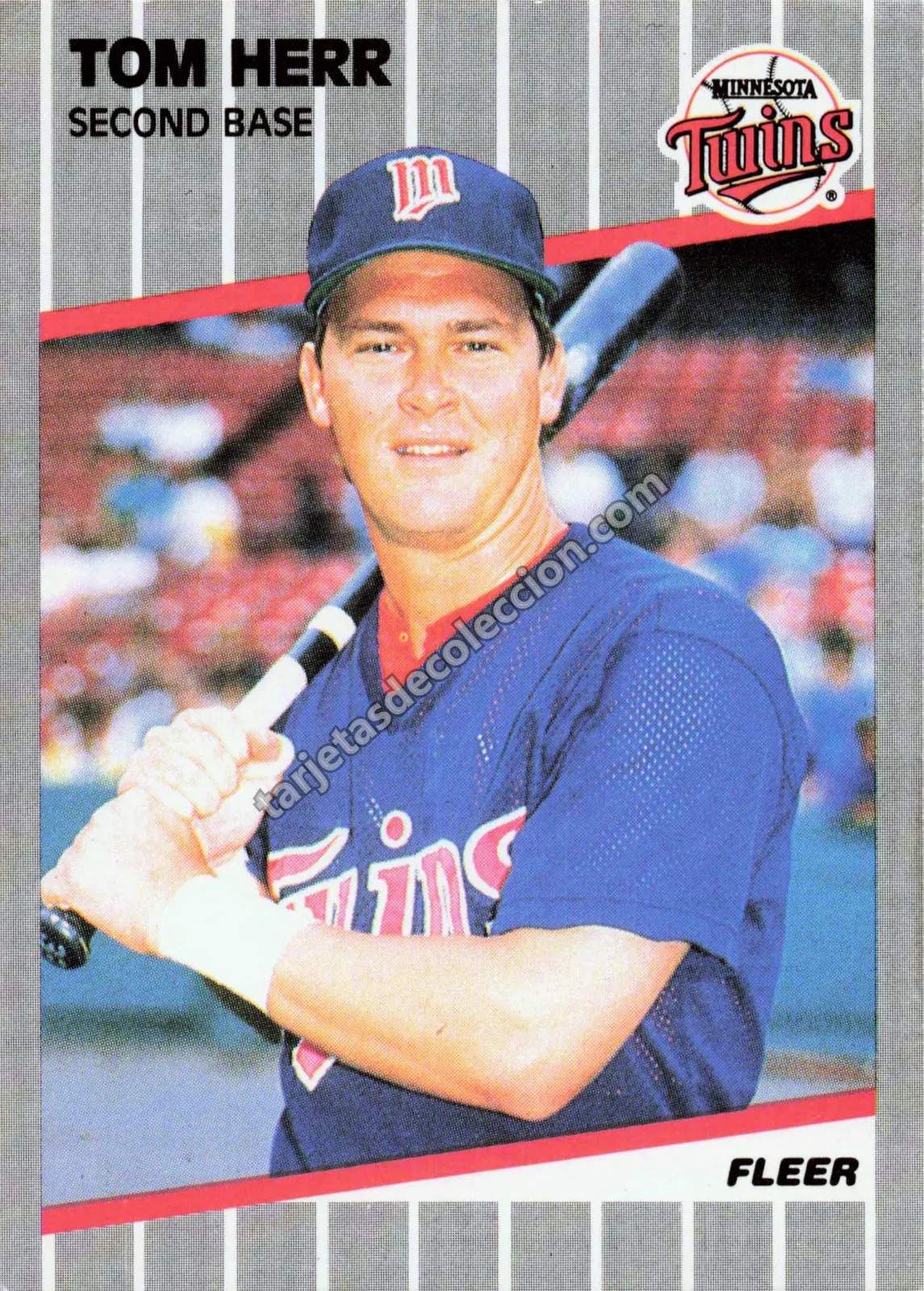 1989 Fleer Tom Herr #115 (Minnesota Twins)
