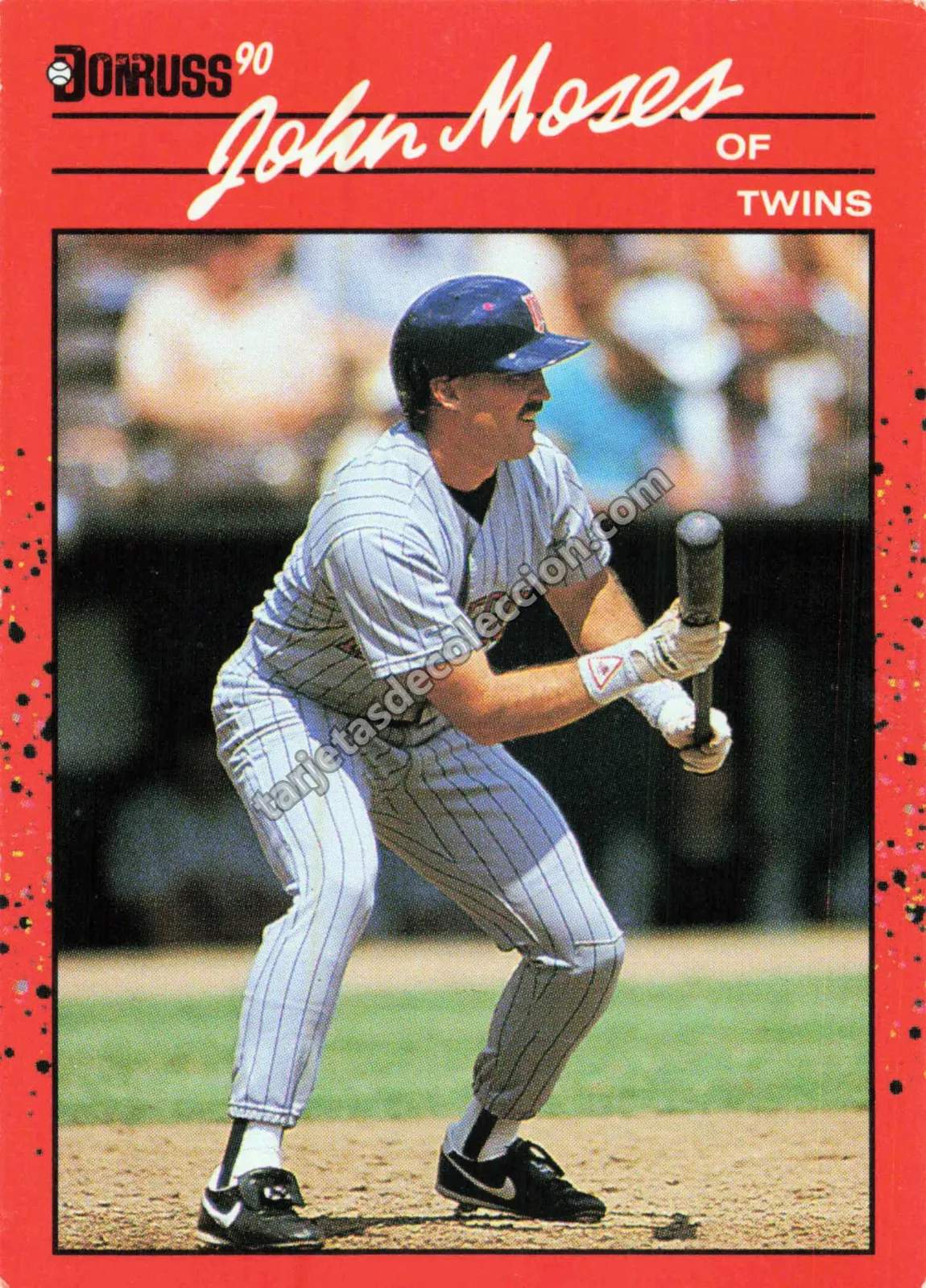 1989 Leaf John William Moses #590 (Minnesota Twins)
