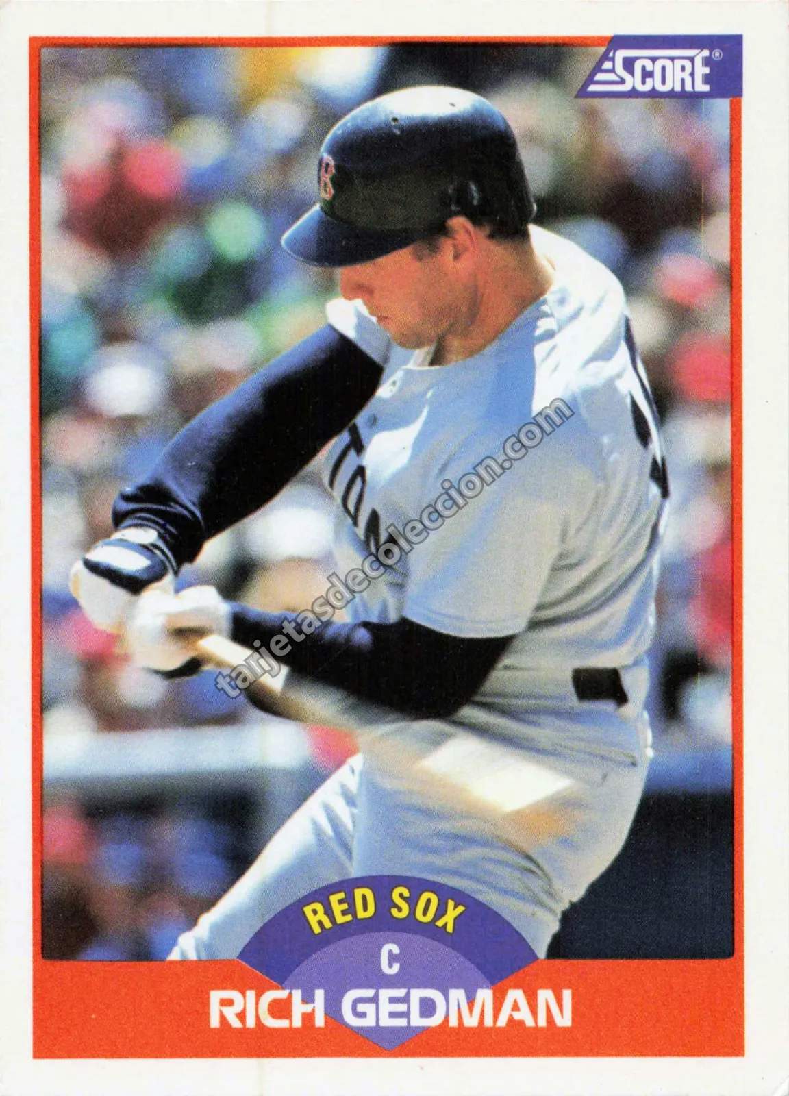 1989 Score Rich Gedman #345 (Boston Red Sox)