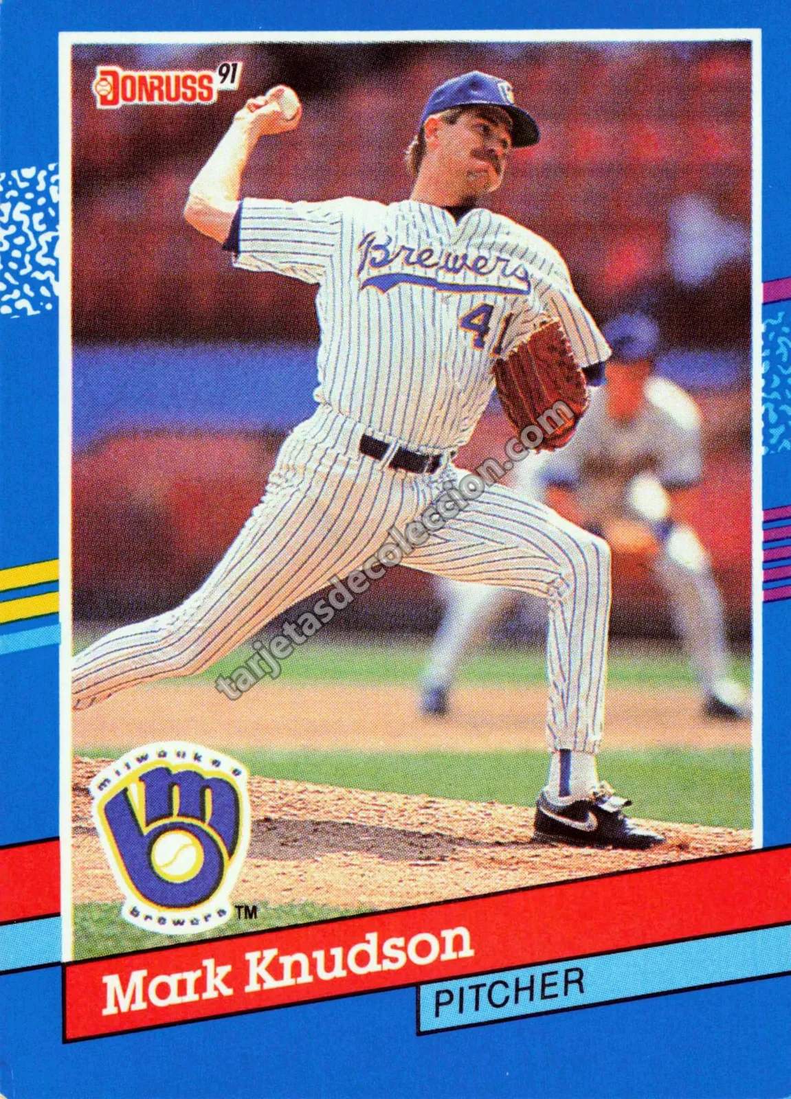 1990 Donruss Mark Knudson #328 (Milwaukee Brewers)
