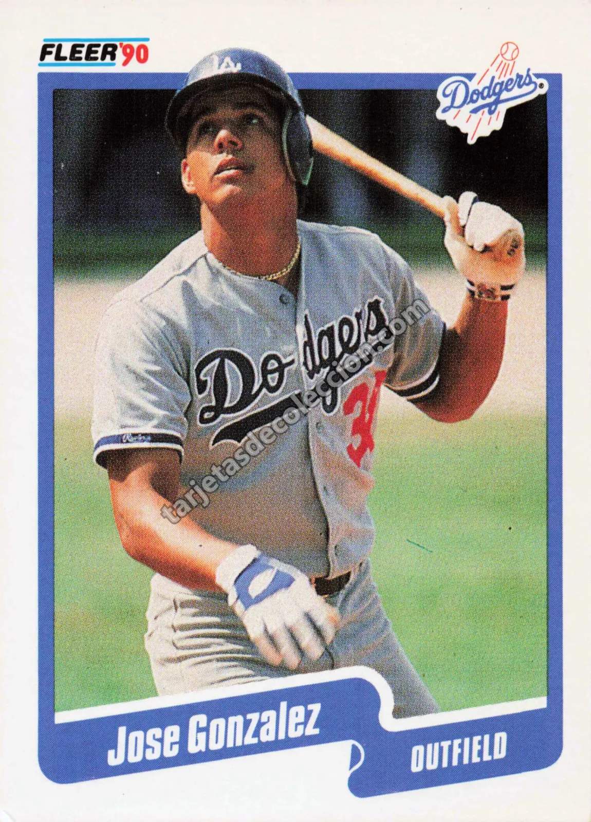 1990 Fleer Jose Gonzalez #394 (Los Angeles Dodgers)
