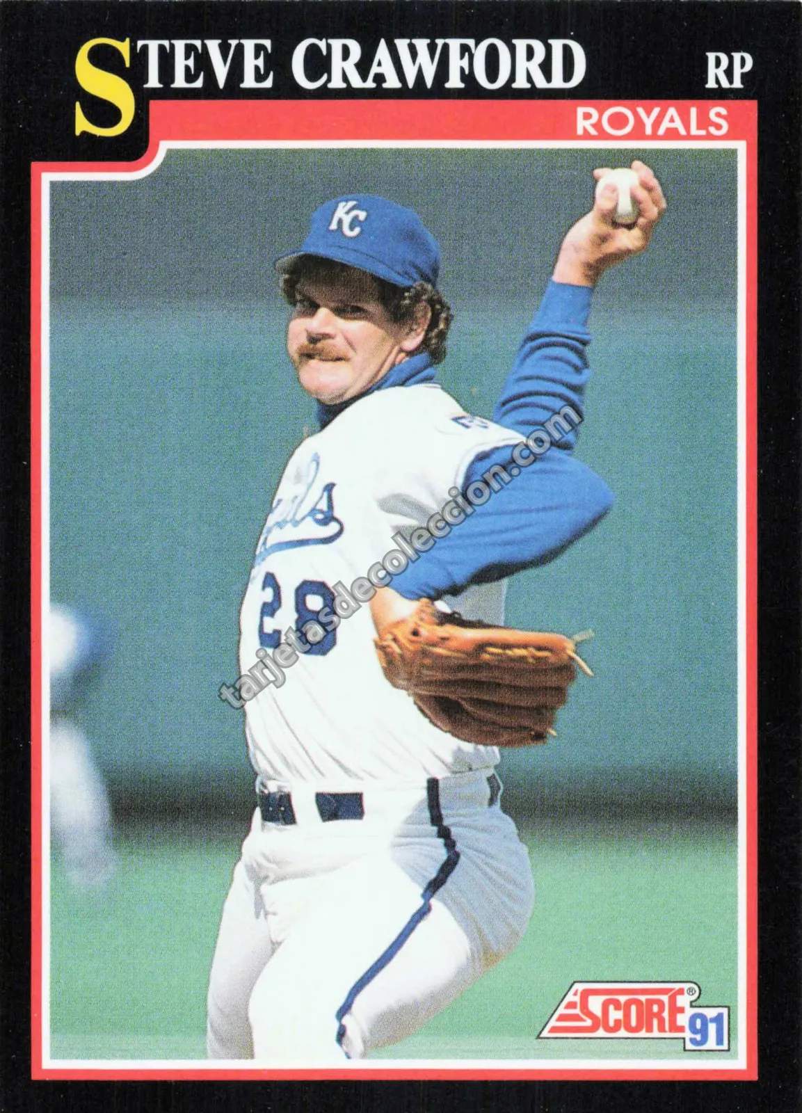1991 Score Steve Crawford #287 (Kansas City Royals)