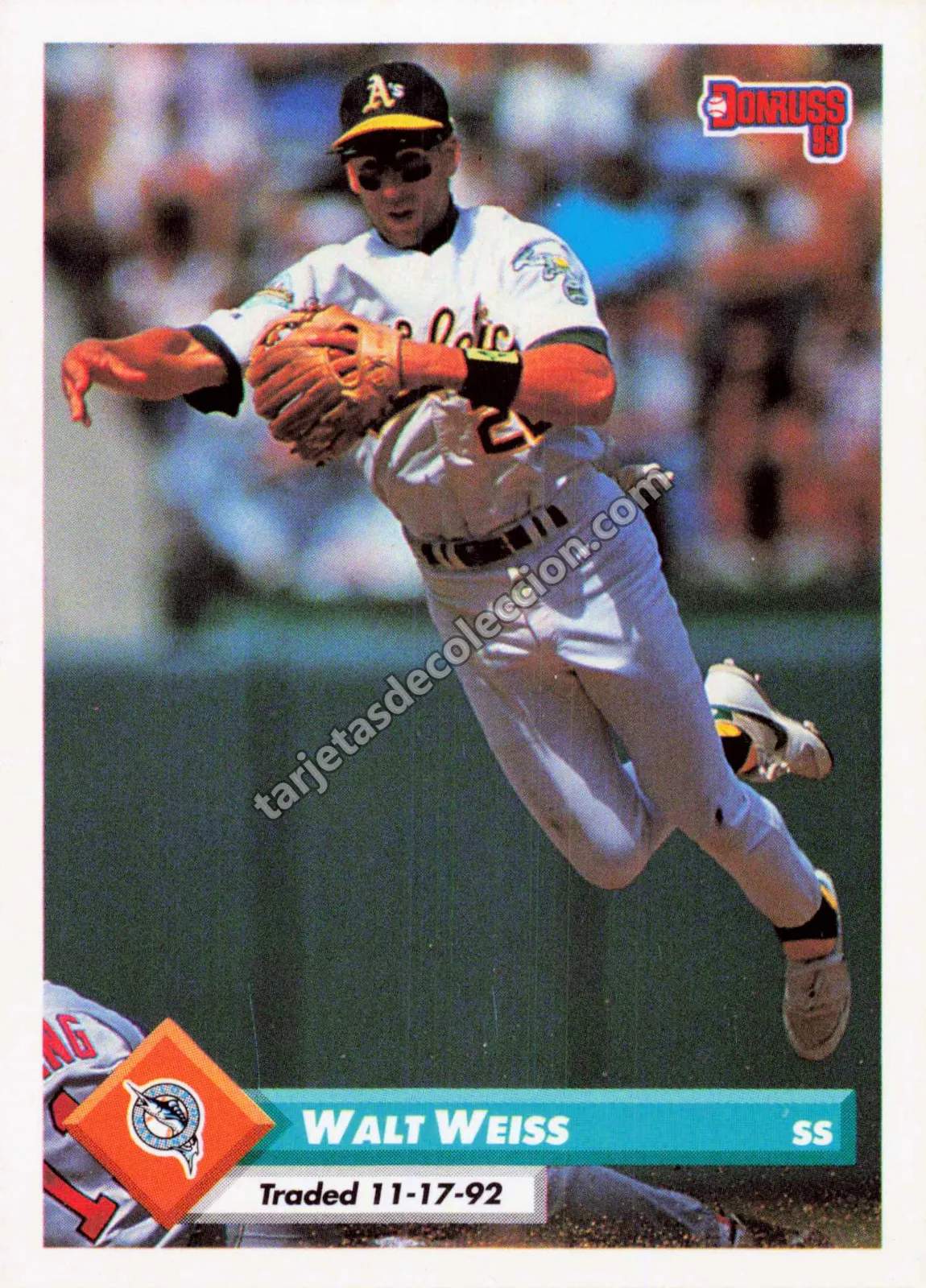 1993 Donruss Walt Weiss #756 (Oakland Athletics)