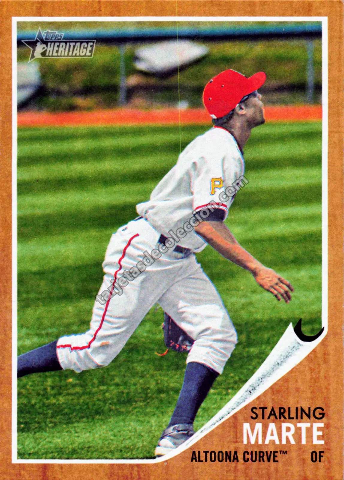 2011 Topps Heritage Starling Marte #25 (Altoona Curve / Pittsburgh Pirates)