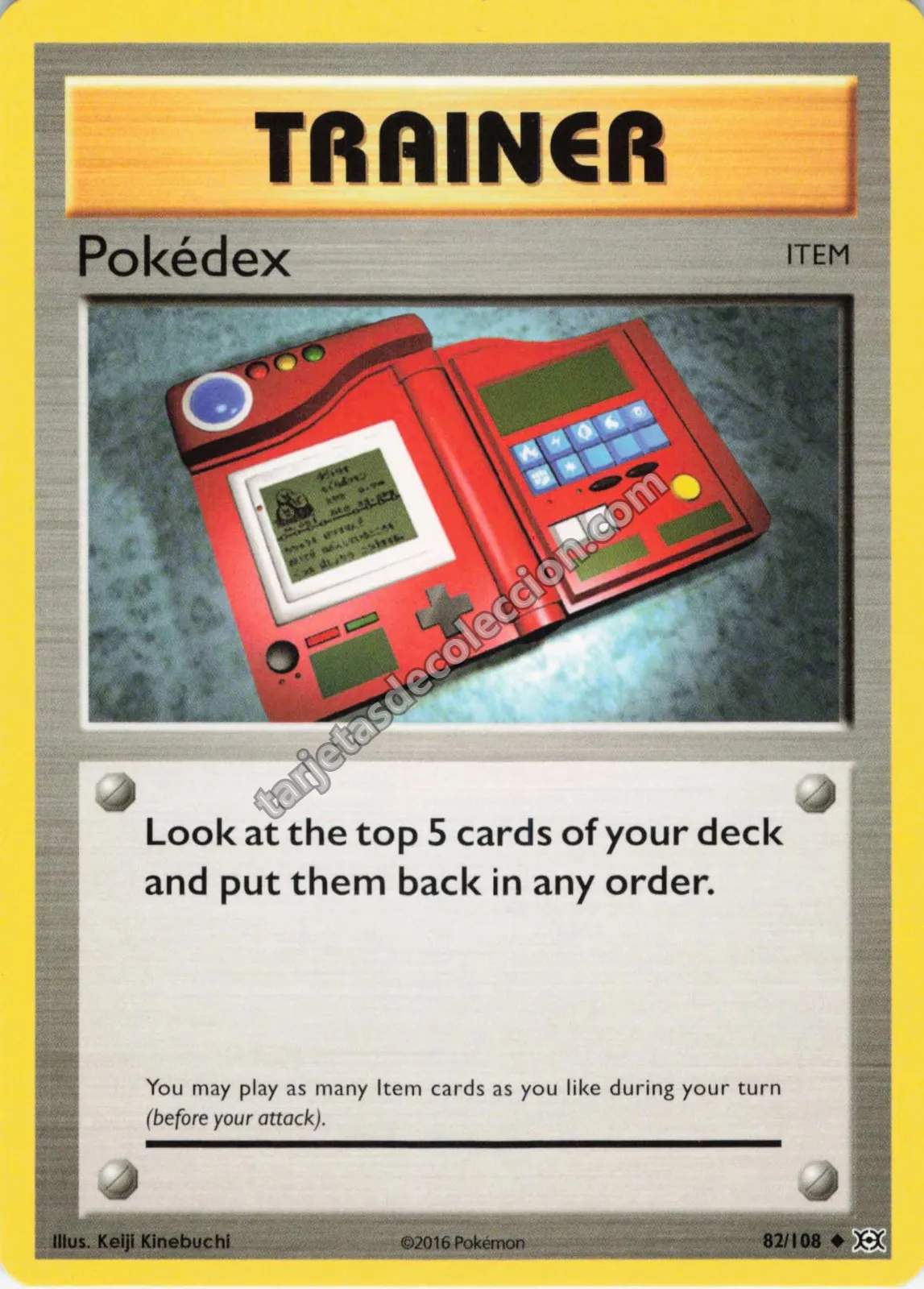 2016 Pokémon XY Evolutions Pokédex #82