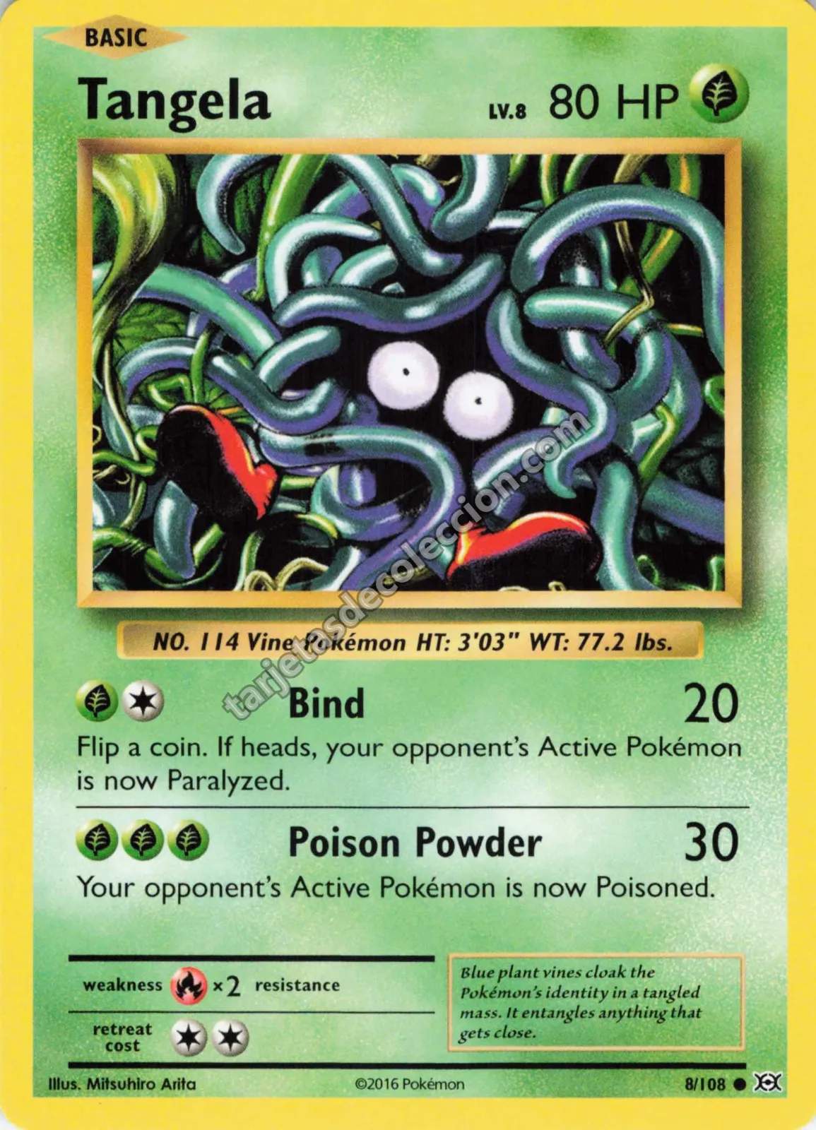 2016 Pokémon XY Evolutions Tangela #8