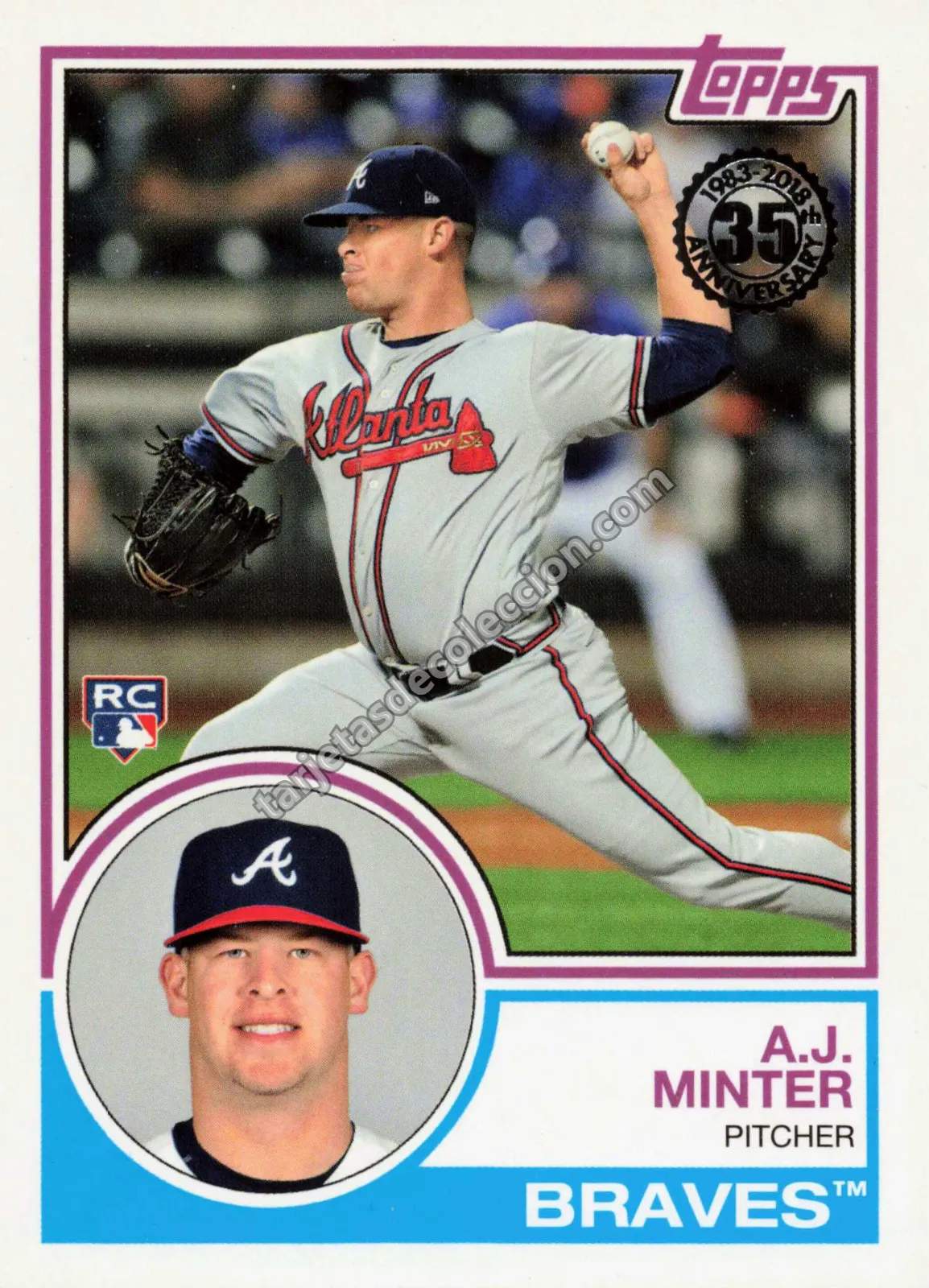 2018 Topps A.J. Minter Rookie Card #83-13