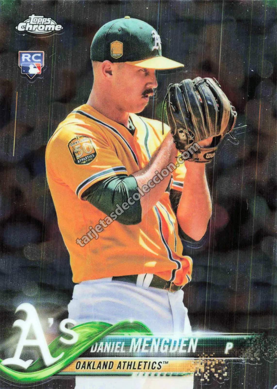2018 Topps Chrome Update Daniel Mengden HMT6 (Oakland Athletics)