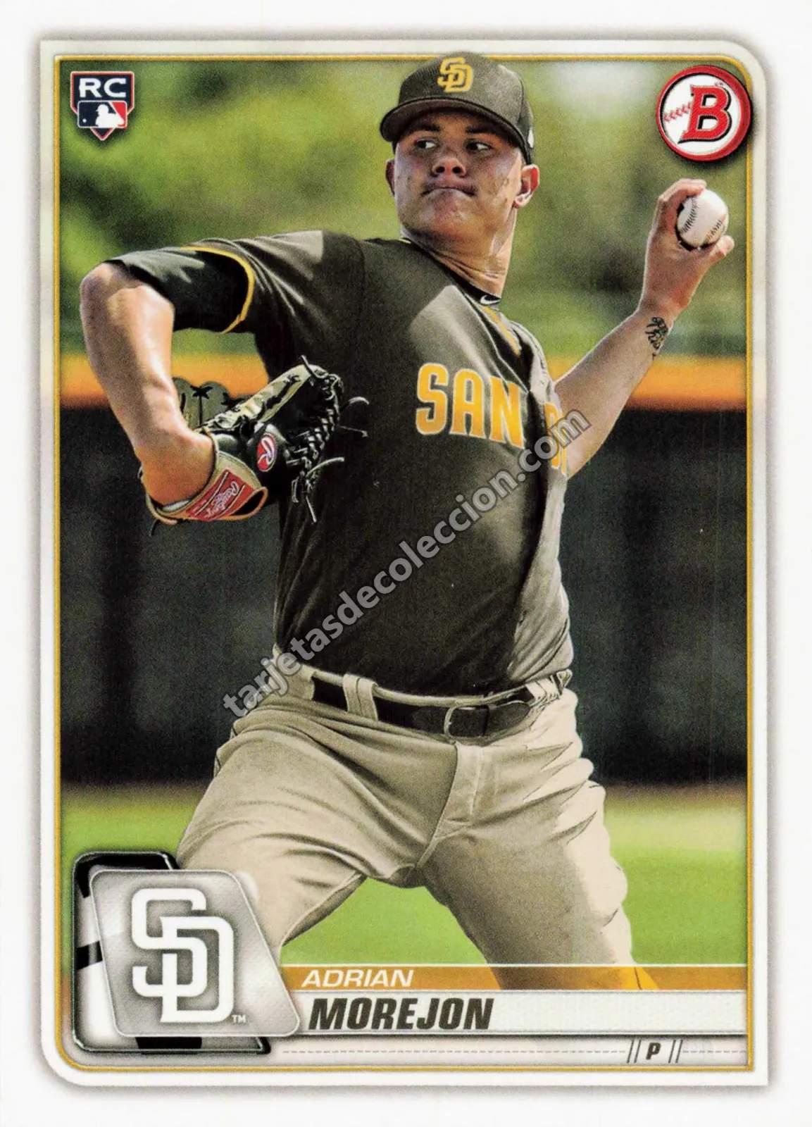 2020 Bowman Adrian Morejon #65 (San Diego Padres)
