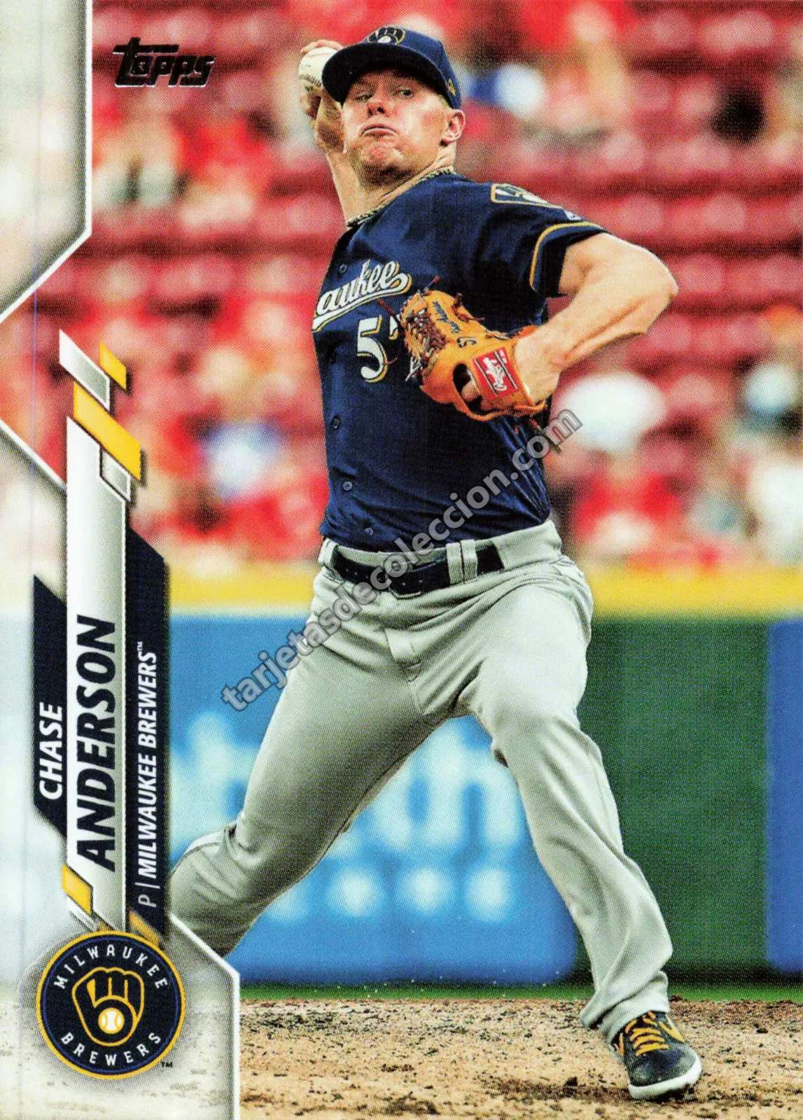 2020 Topps Series One Chase Anderson #62 (Milwaukee Brewers)