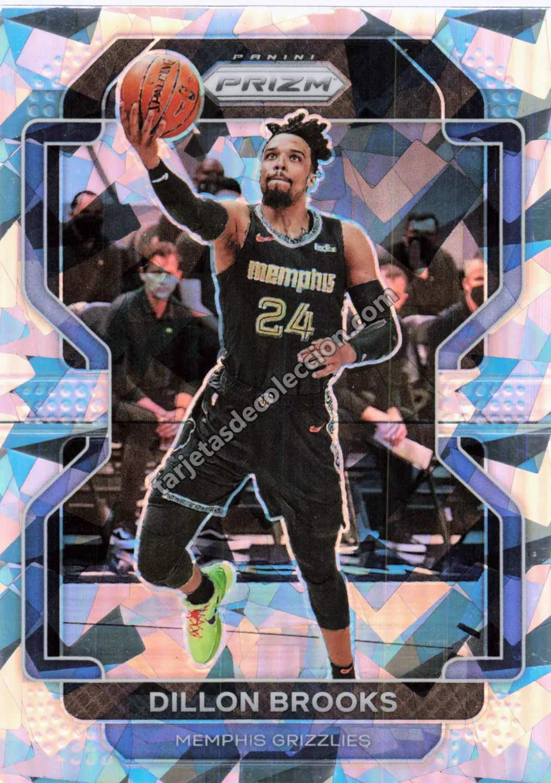 2021-22 Panini Prizm Basketball Dillon Brooks Fast Break / Blue Ice / Variant #202 (Memphis Grizzlies)