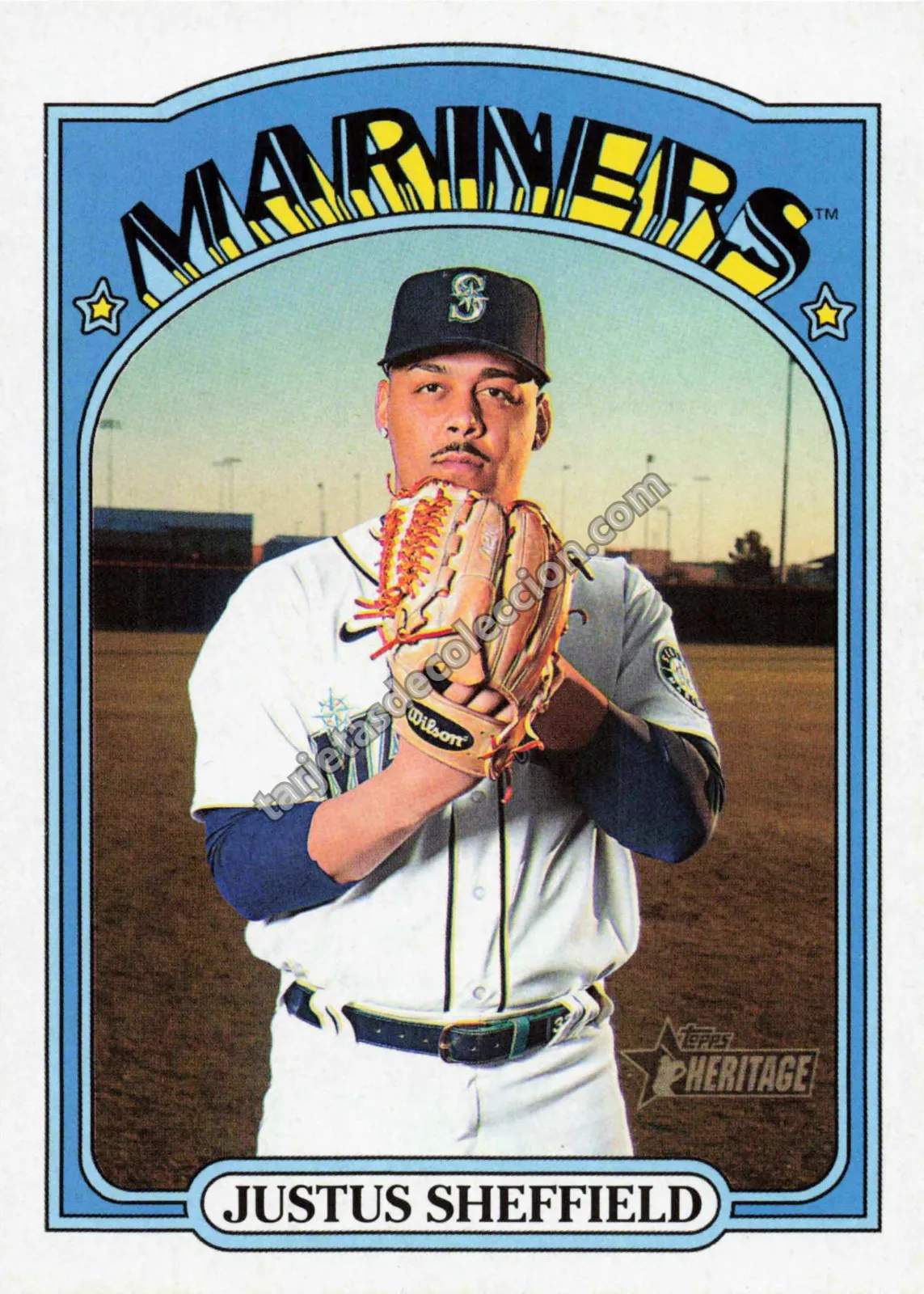 2021 Topps Heritage Justus Sheffield #353 (Seattle Mariners)