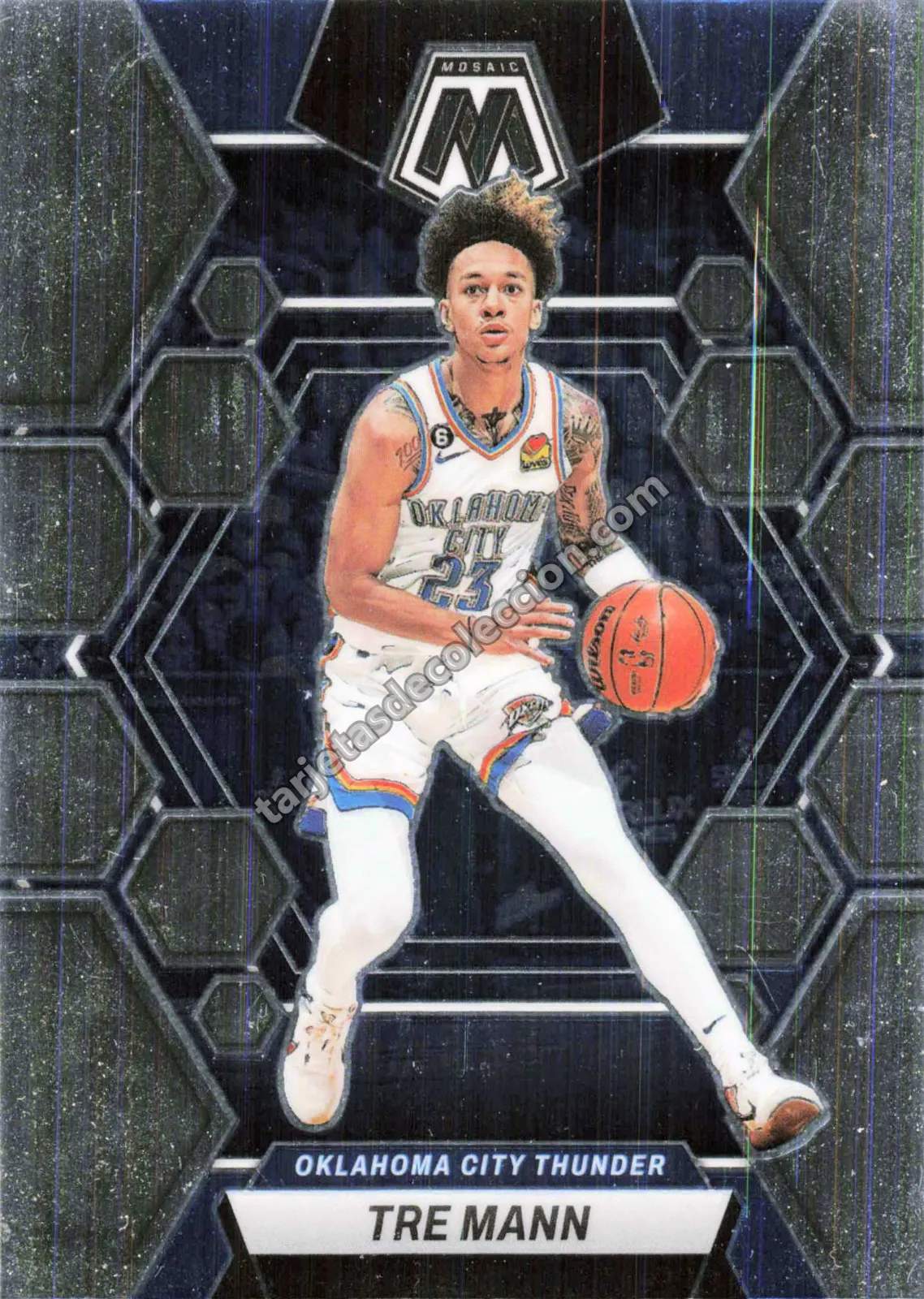 2022-23 Panini Mosaic Basketball Tre Mann #186 (Oklahoma City Thunder)