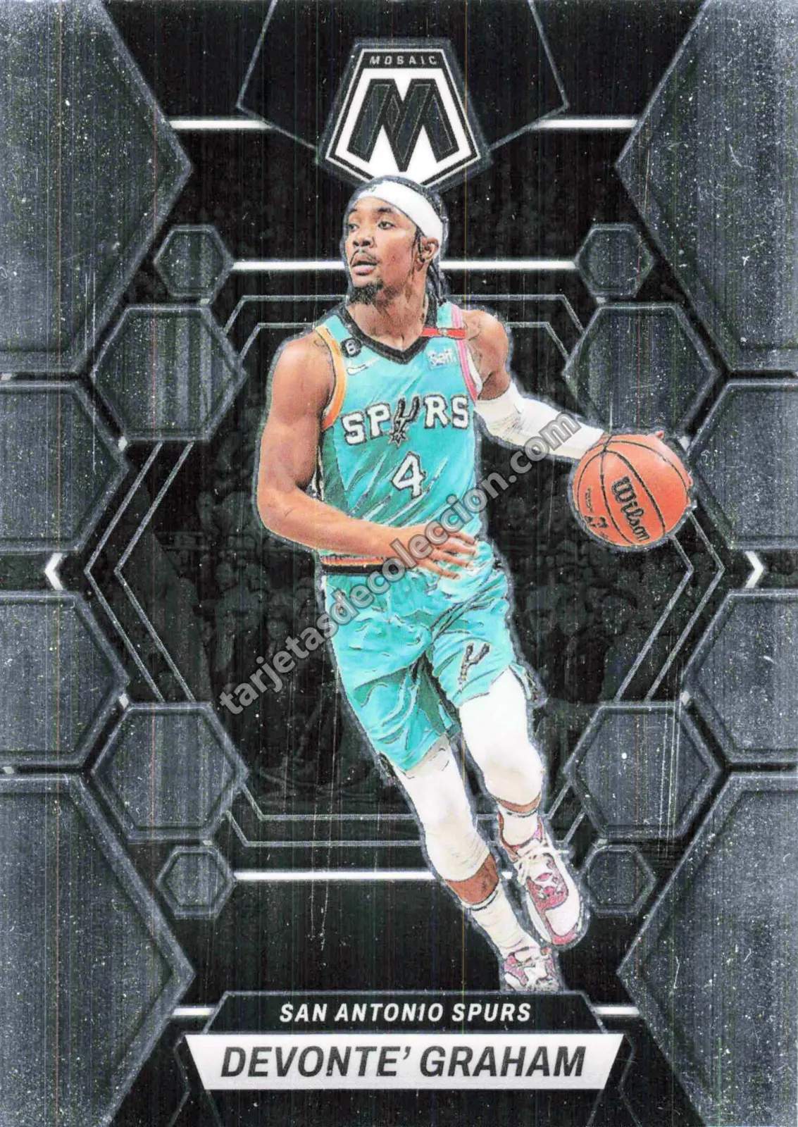 2022-23 Panini Mosaic Devonte' Graham #50 (San Antonio Spurs)