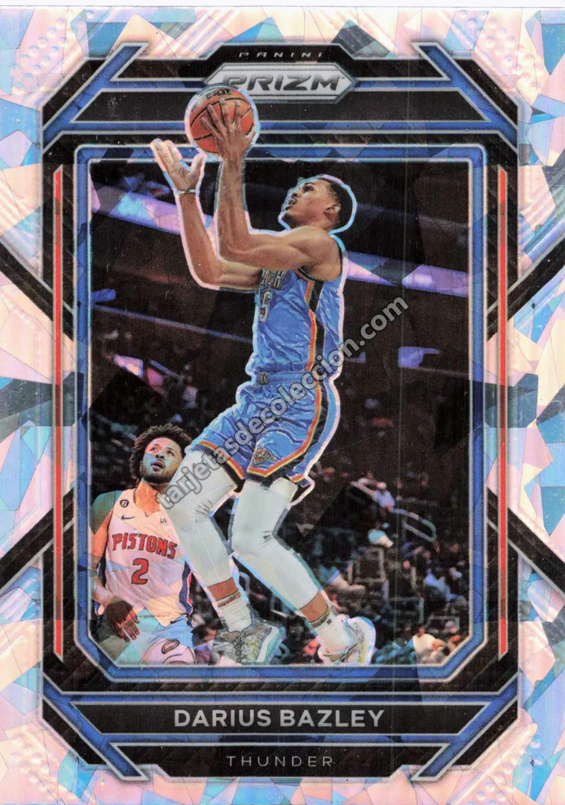 2022-23 Panini Prizm Basketball Darius Bazley Fast Break / Blue Ice / Variant #51 (Oklahoma City Thunder)