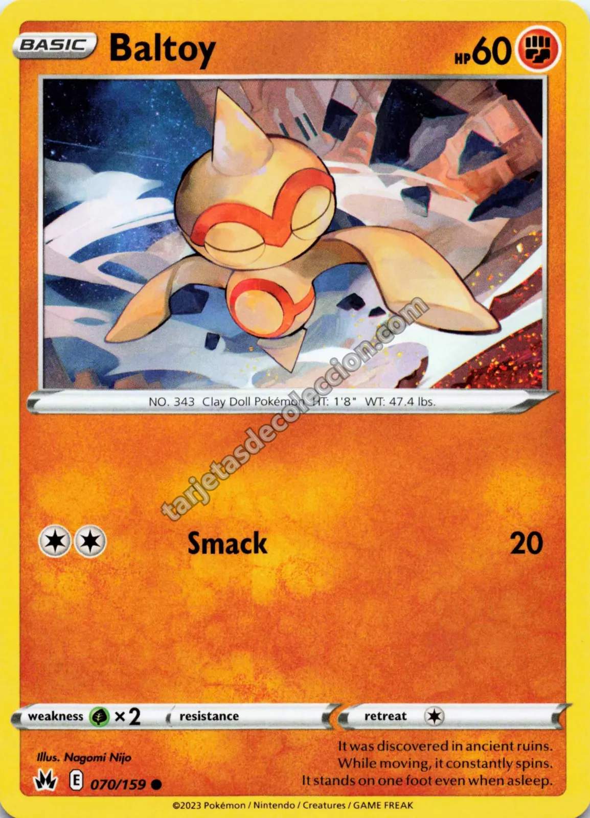 2023 Pokémon TCG Scarlet & Violet: Paldean Fates Baltoy #070 (Variante)