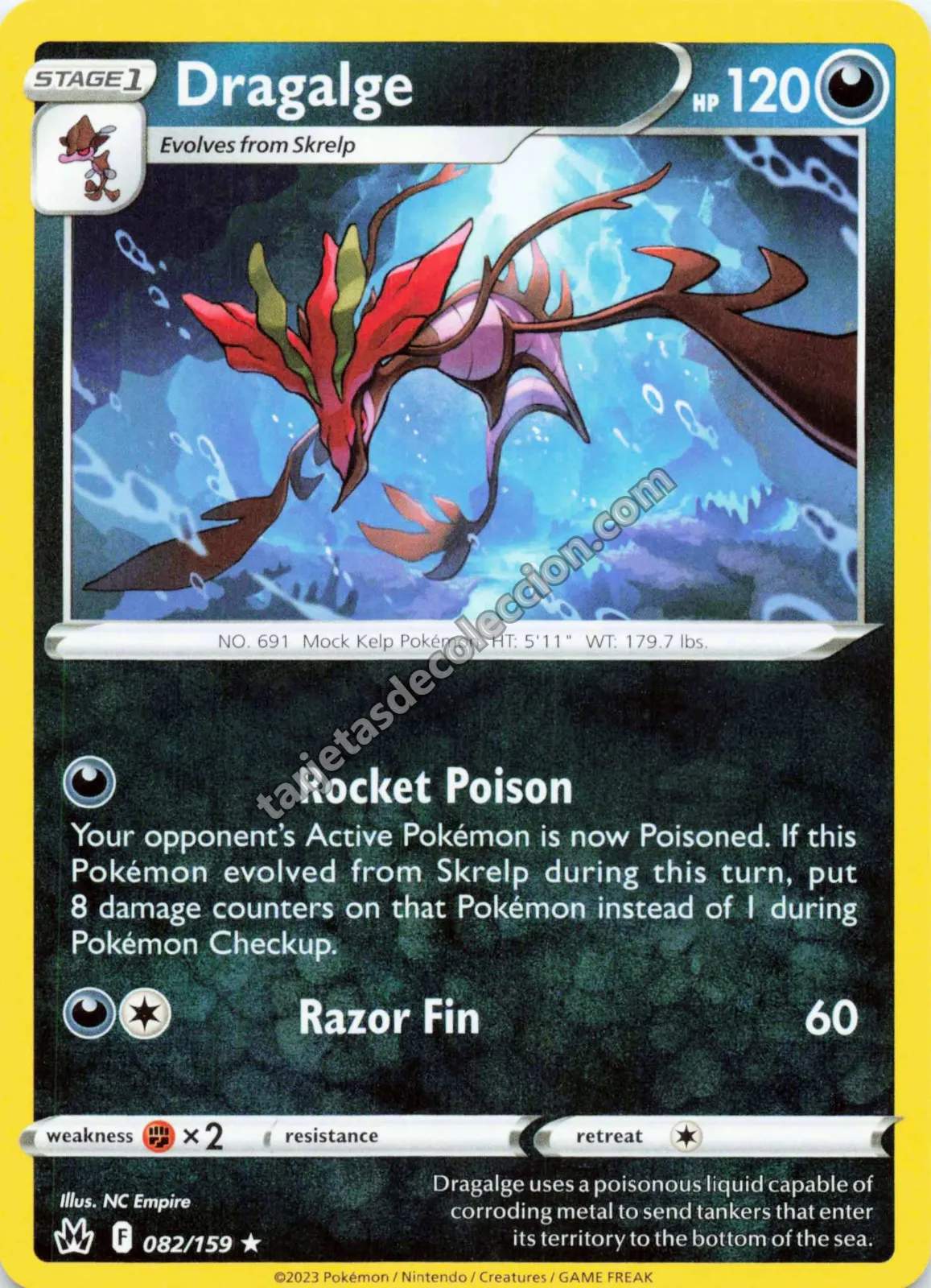 2023 Pokémon TCG Scarlet & Violet: Paldean Fates Dragalge #082