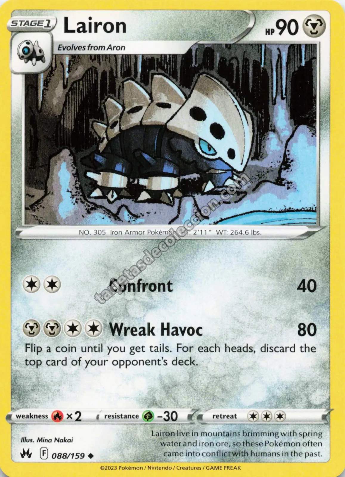 2023 Pokémon TCG Scarlet & Violet: Paldean Fates Lairon #088