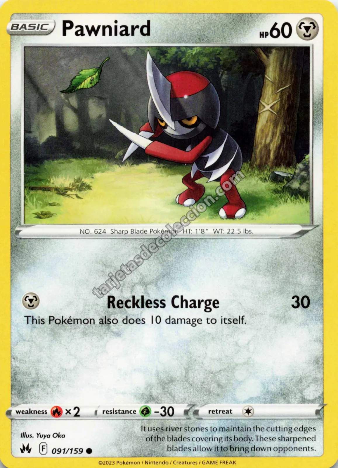 2023 Pokémon TCG Scarlet & Violet: Paldean Fates Pawniard #091