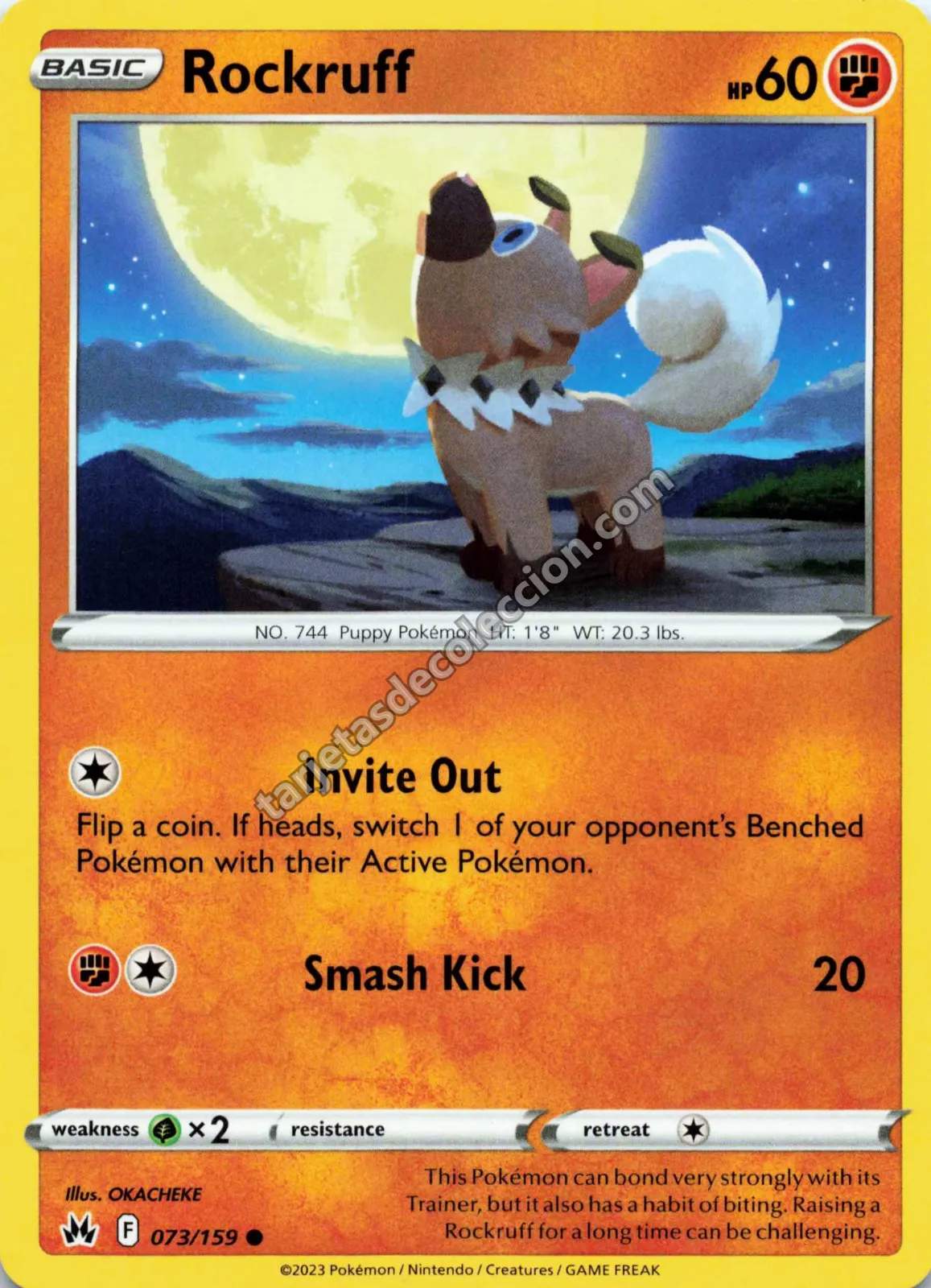 2023 Pokémon TCG Scarlet & Violet: Paldean Fates Rockruff #073