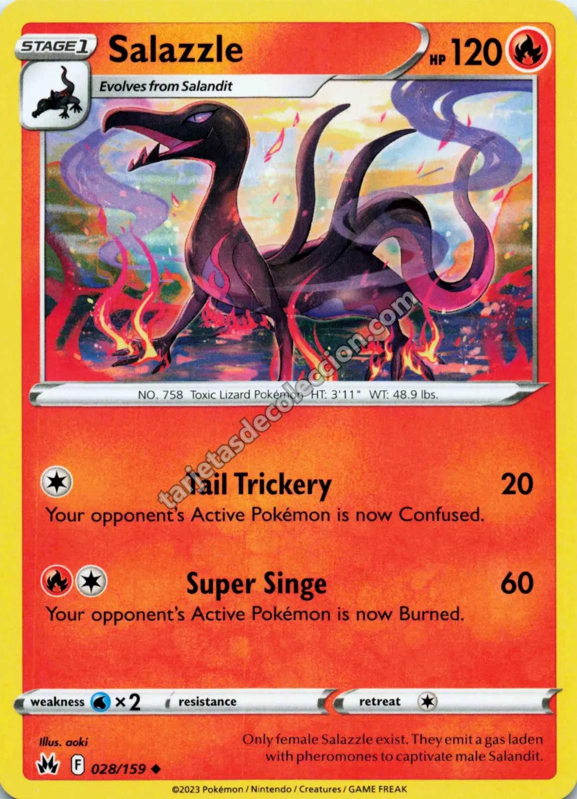 2023 Pokémon TCG Scarlet & Violet: Paldean Fates Salazzle #028