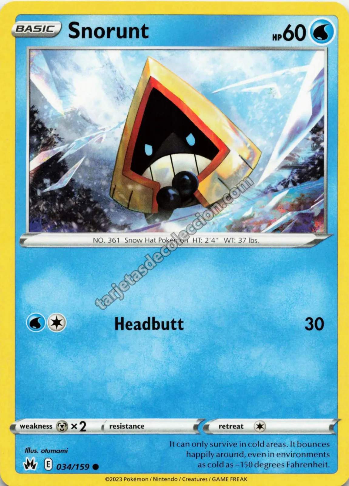 2023 Pokémon TCG Scarlet & Violet: Paldean Fates Snorunt #034