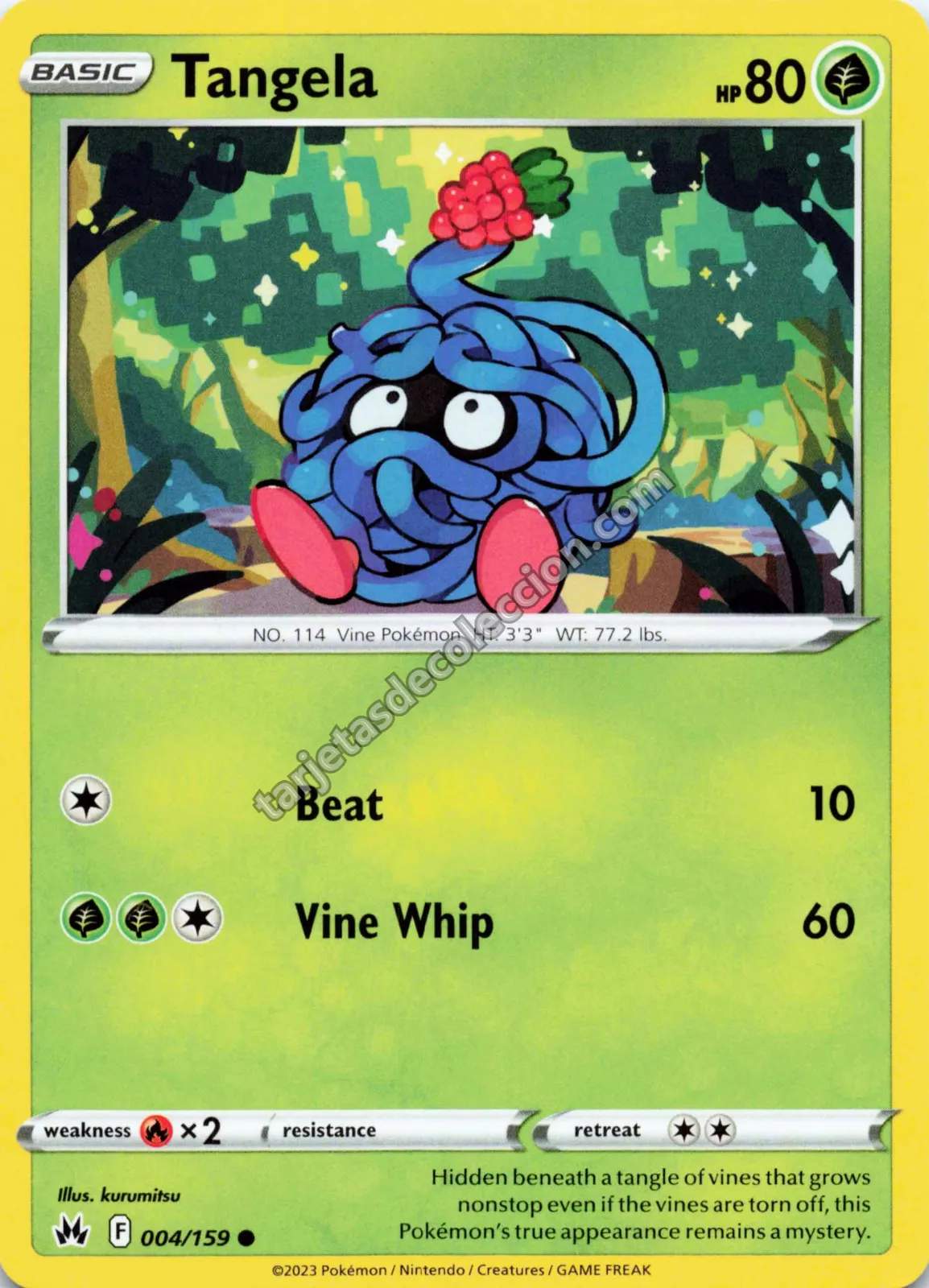 2023 Pokémon TCG Scarlet & Violet: Paldean Fates Tangela #004 (Variante)