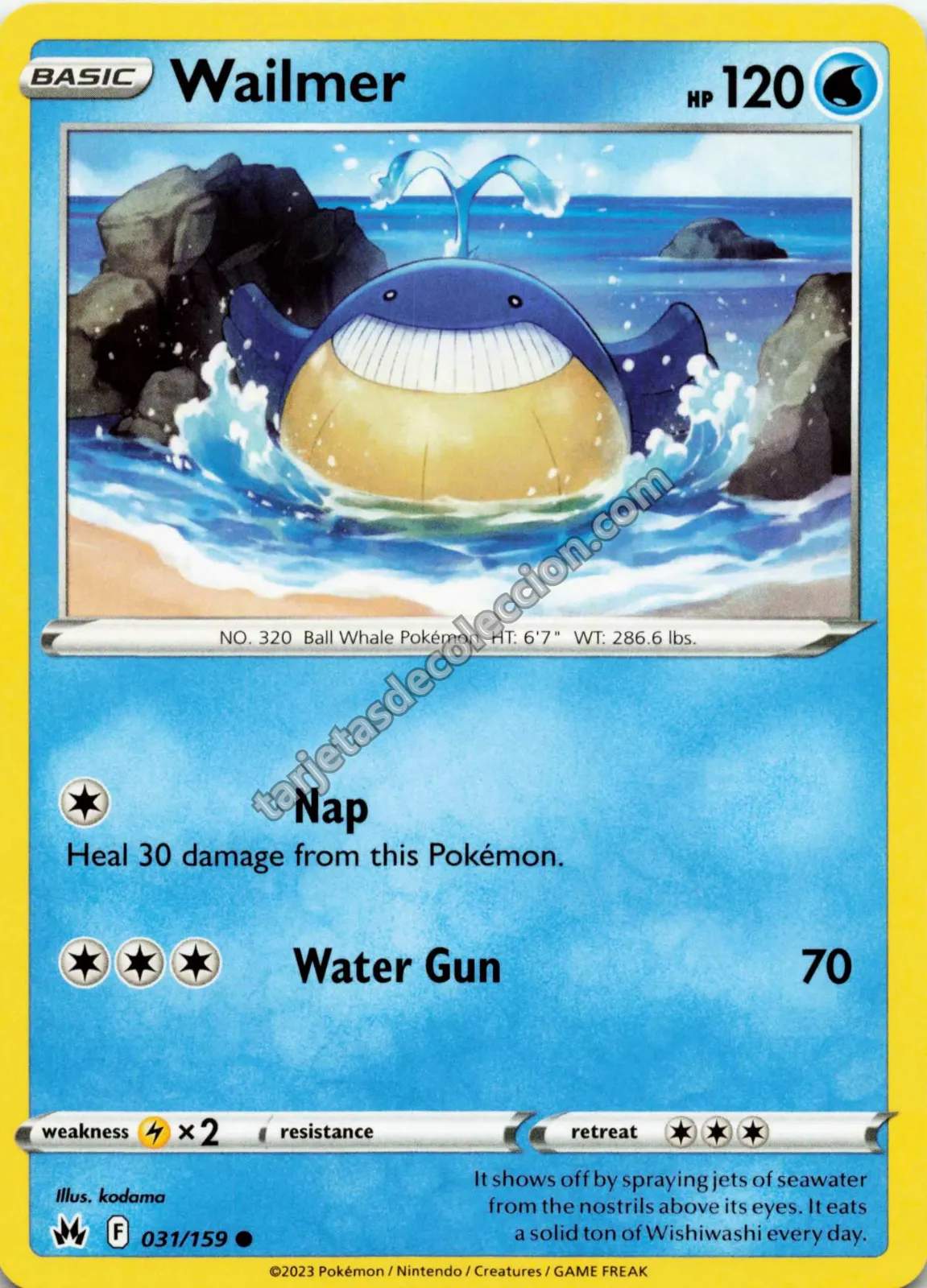 2023 Pokémon TCG Scarlet & Violet: Paldean Fates Wailmer #031