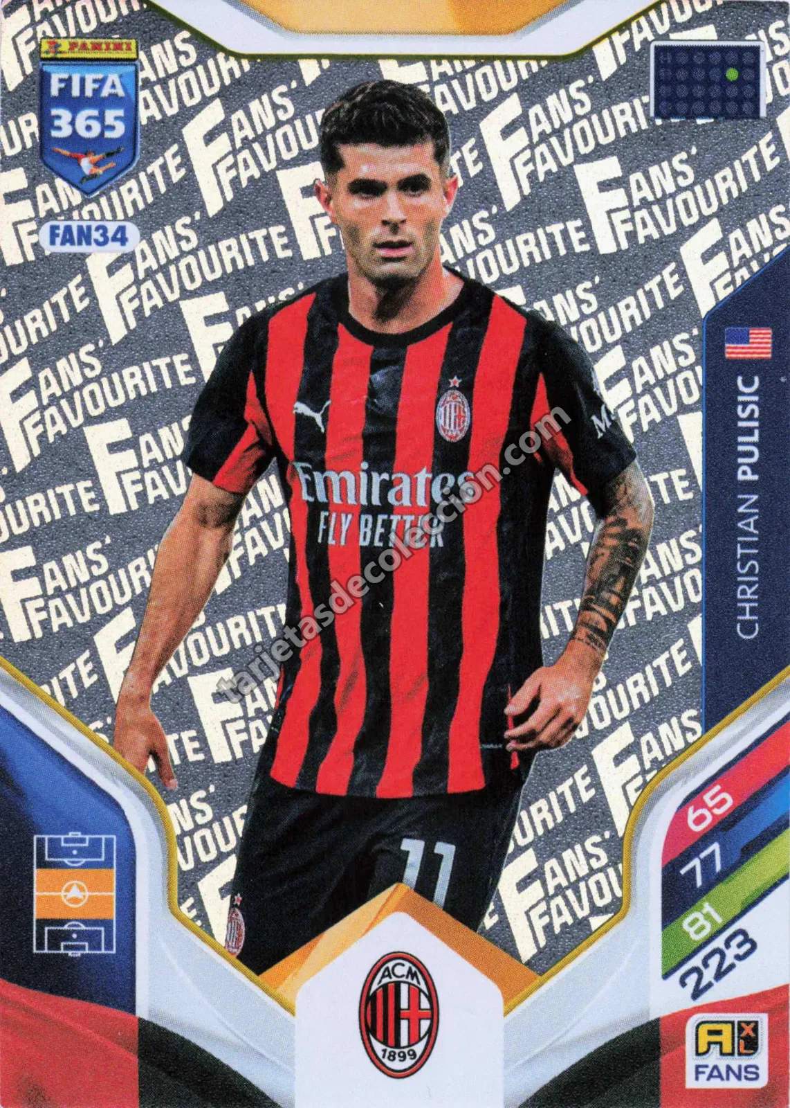 2024 Panini FIFA 365 Adrenalyn XL Christian Pulisic #FAN34