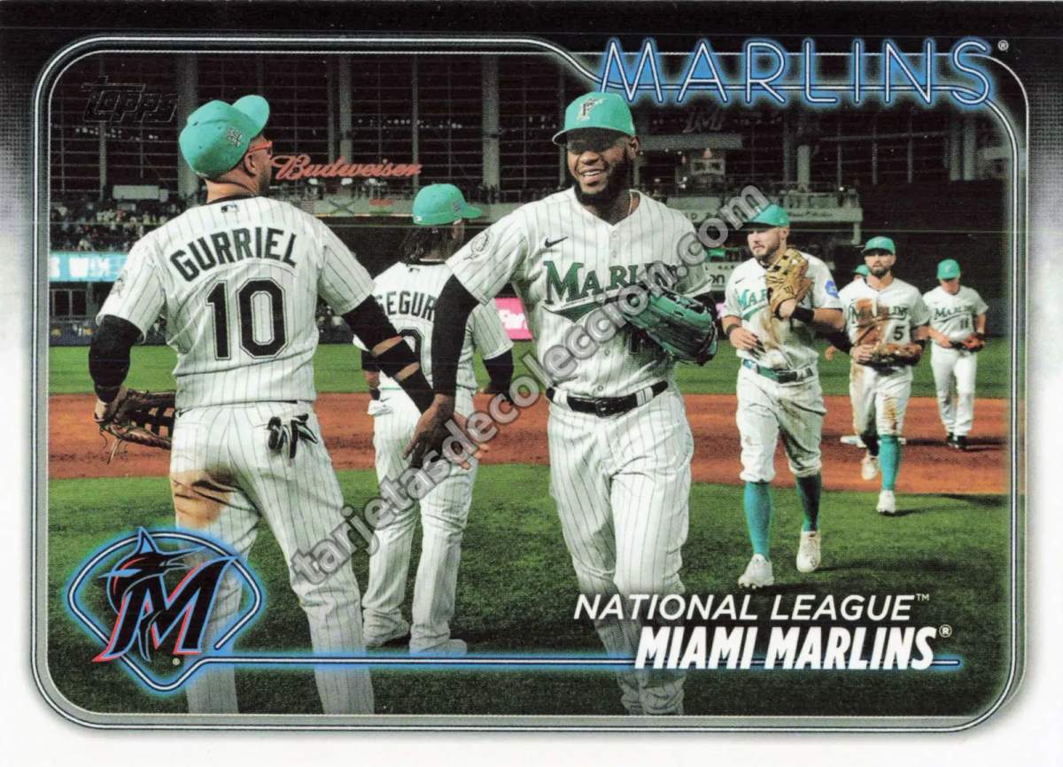 2024 Topps Series 1 Miami Marlins Team Card #252 (Miami Marlins)