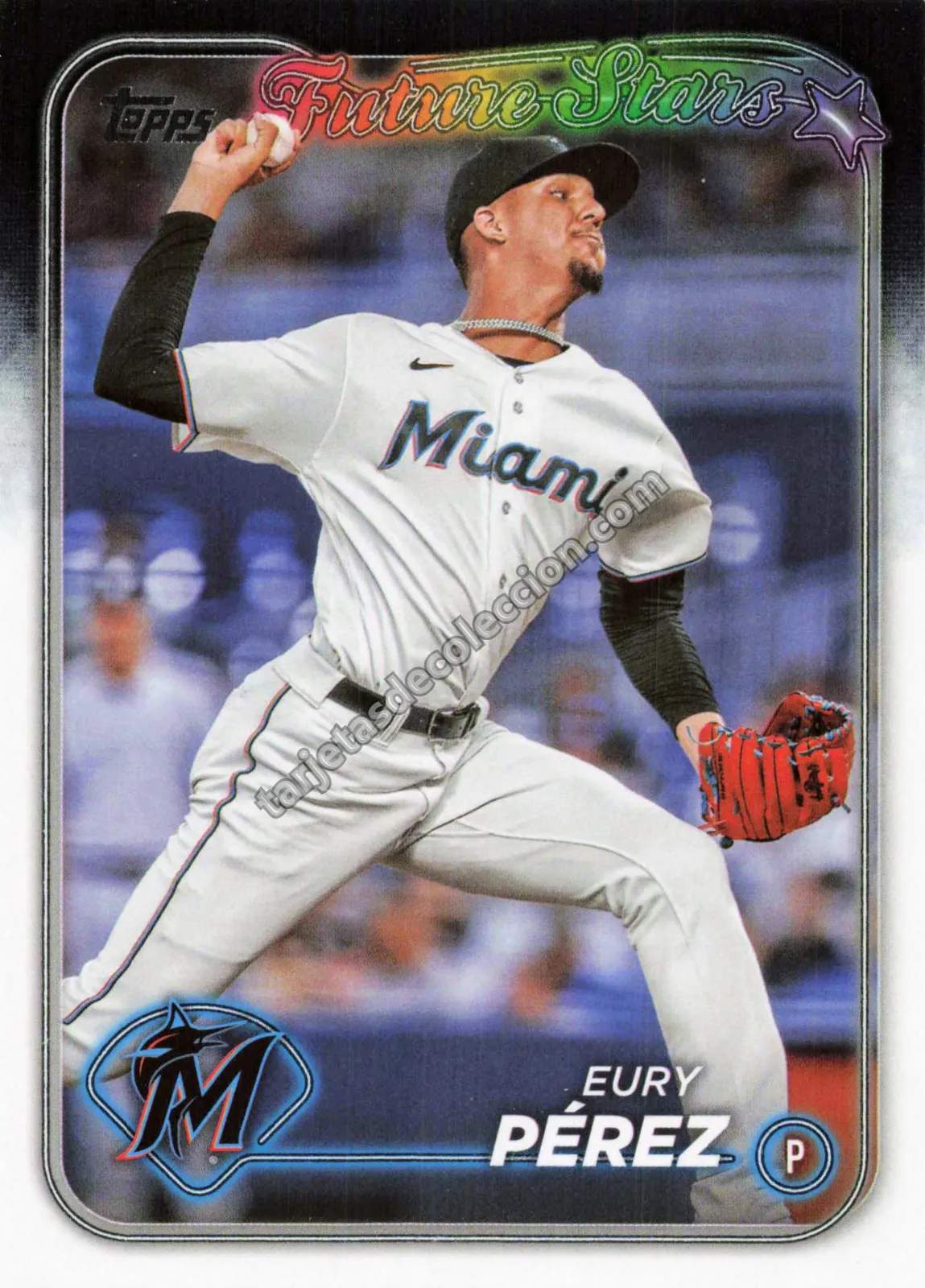 2024 Topps Series One Eury Pérez Future Stars #197 (Miami Marlins)