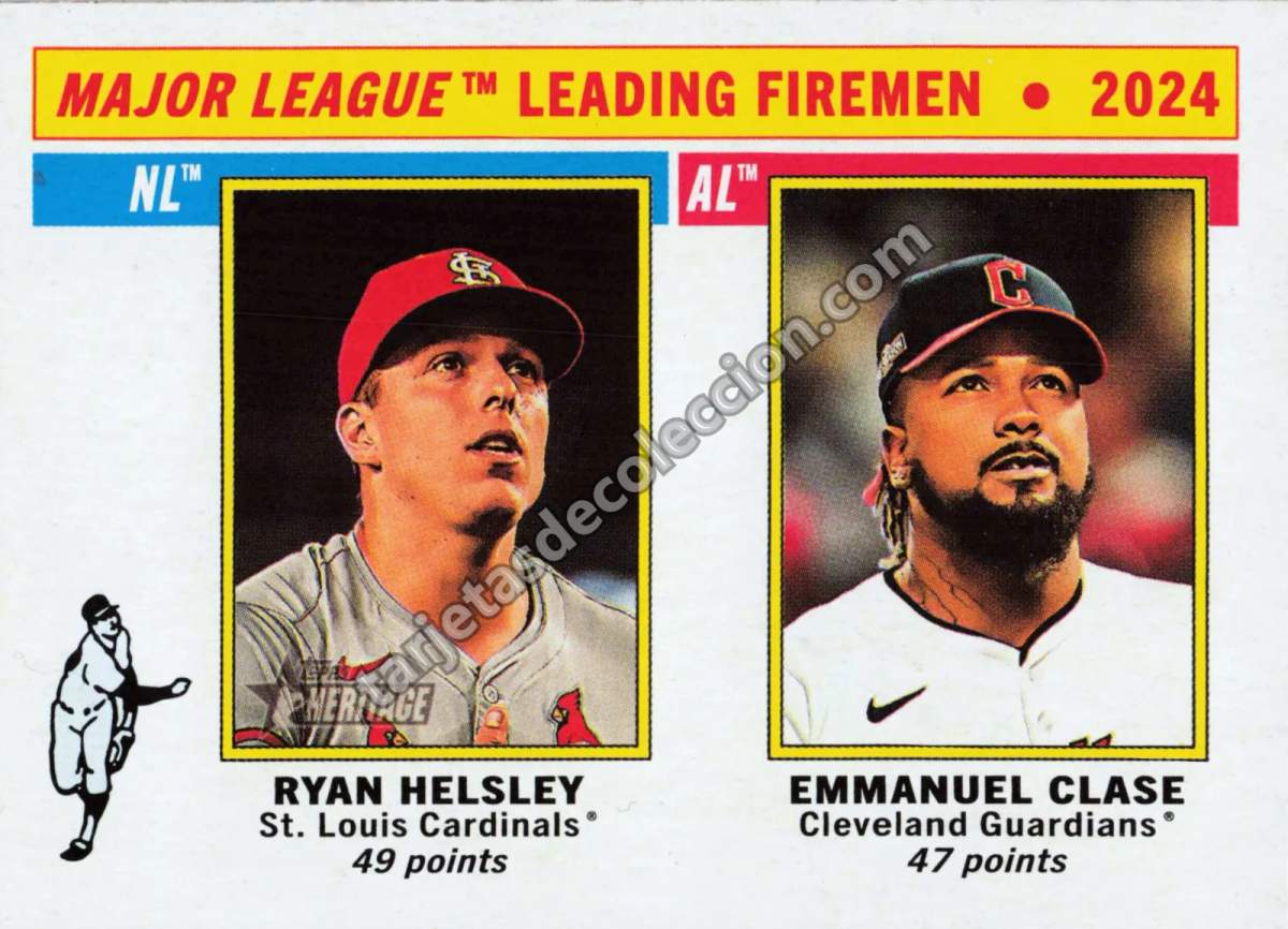 2025 Topps Heritage Ryan Helsley & Emmanuel Clase #205