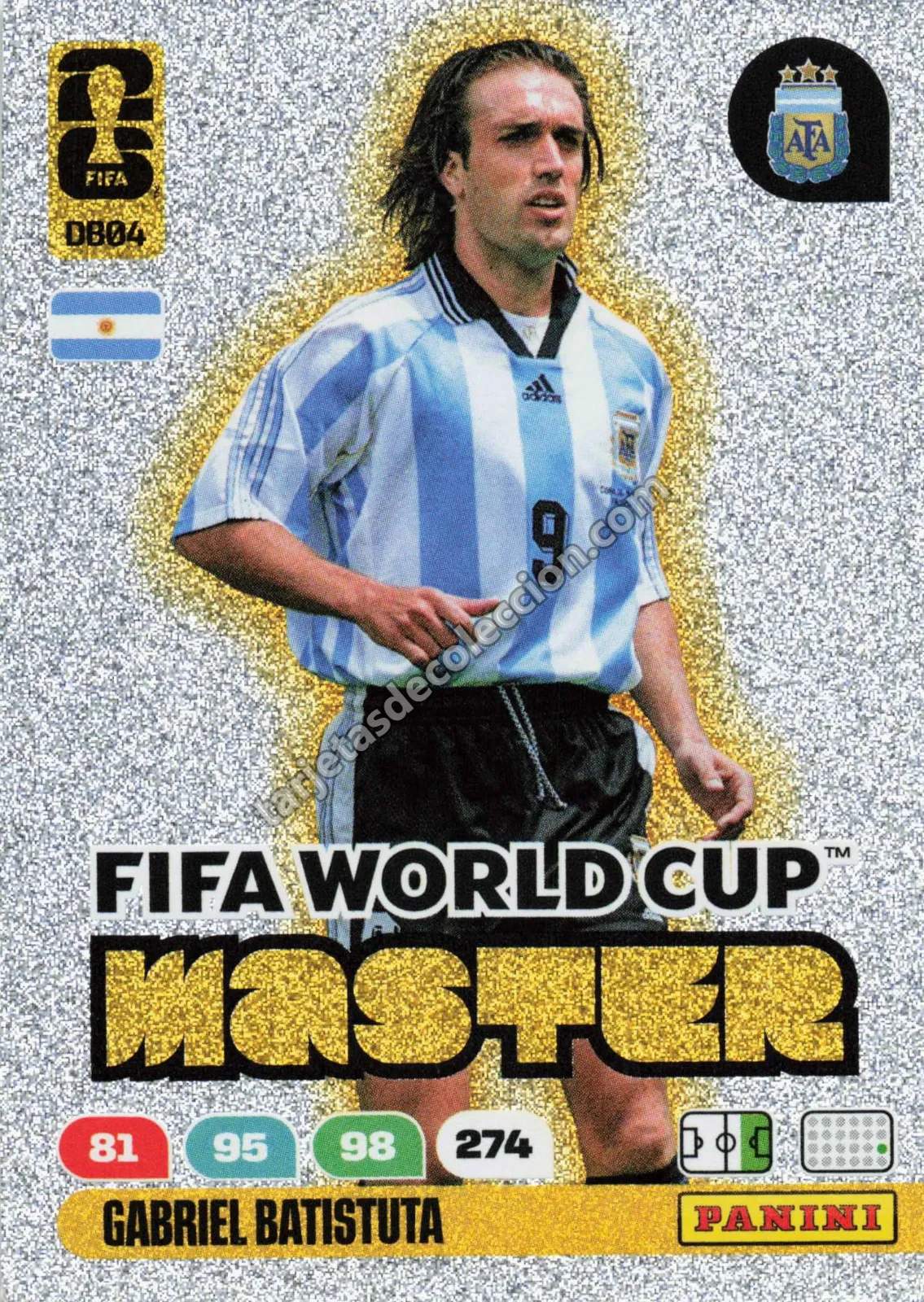 Panini Adrenalyn XL FIFA World Cup 2026 - Gabriel Batistuta (Master #DB04)