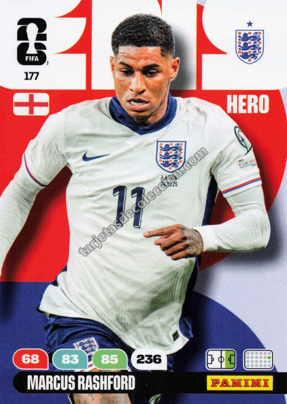 Panini FIFA World Cup 26 - Marcus Rashford (Hero #177)