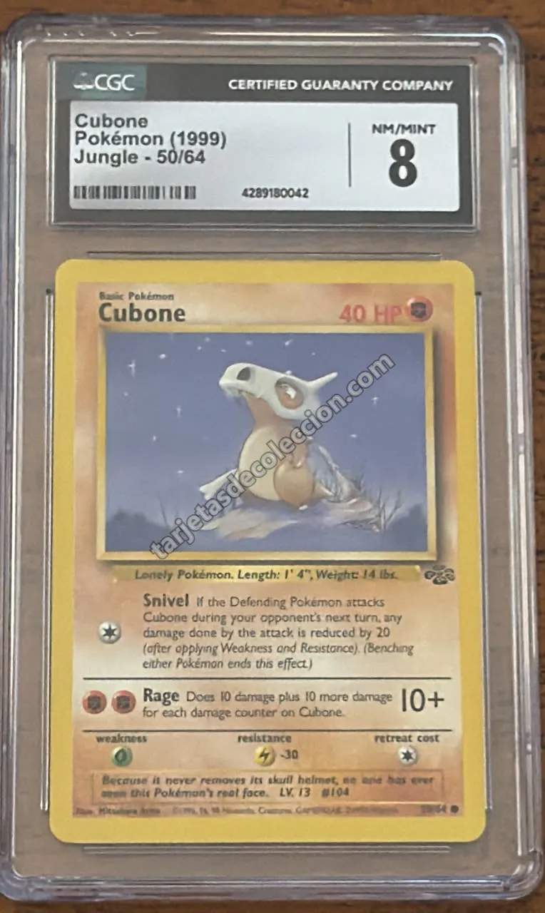 Pokémon English - Cubone 50/64 (Jungle 1999) CGC 8