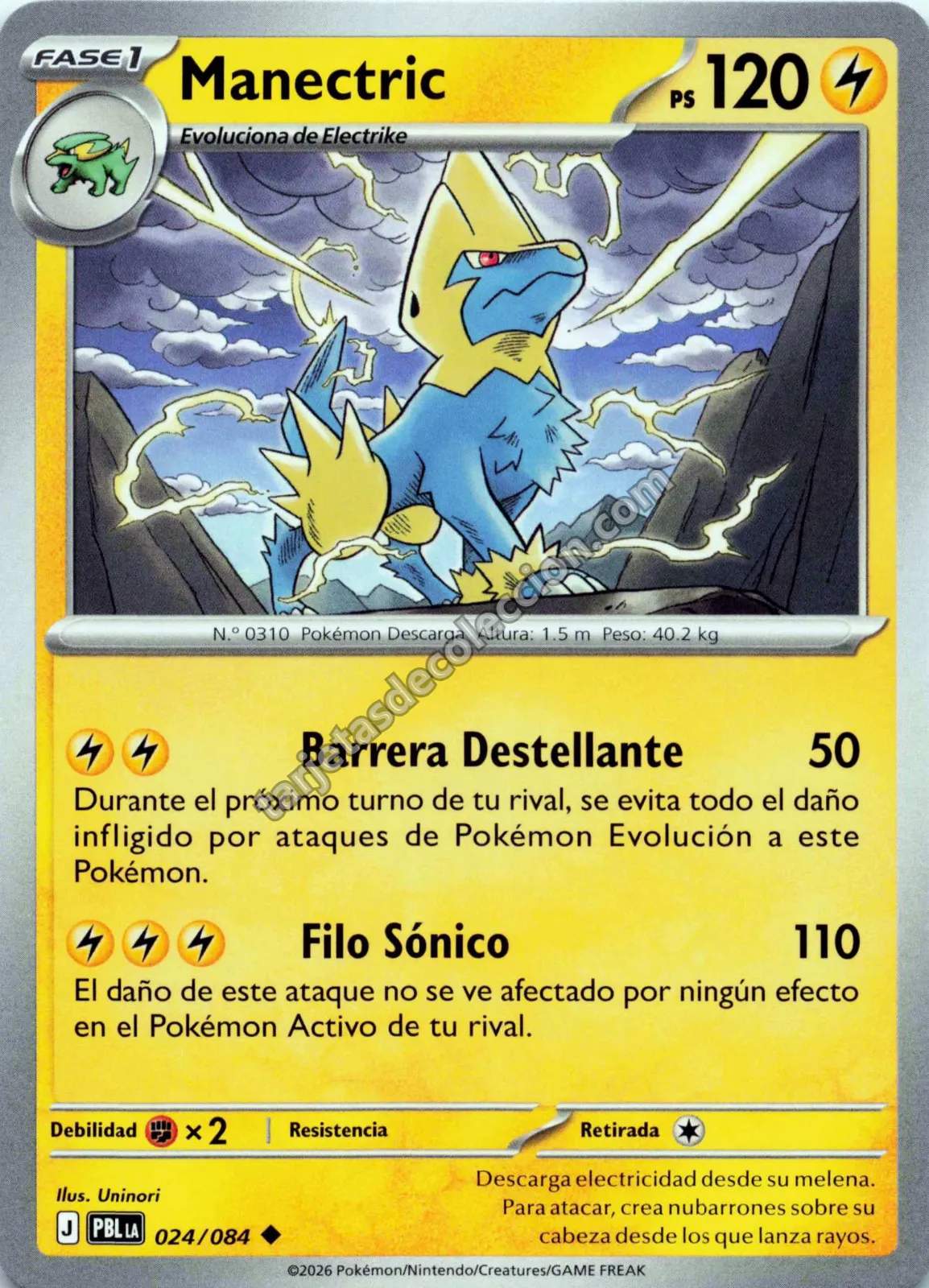 Pokémon TCG - Manectric 024/084 (Fase 1)
