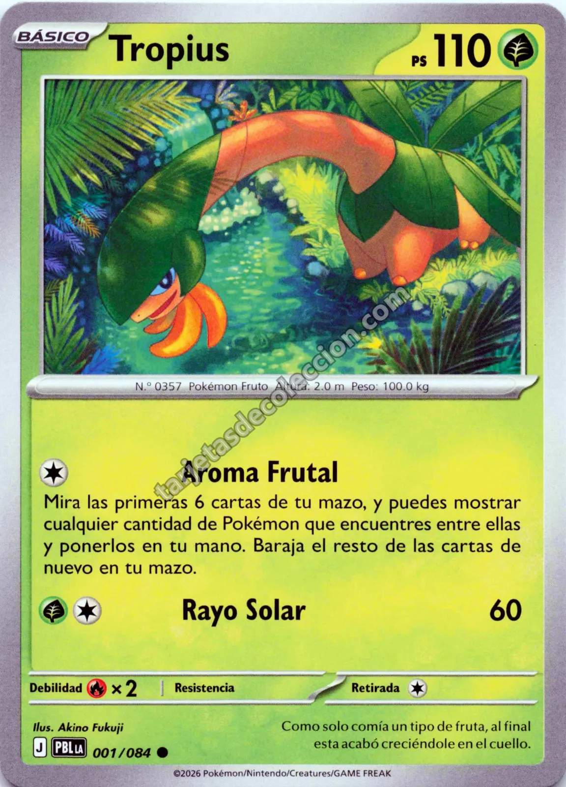 Pokémon TCG - Tropius 001/084 (Básico)