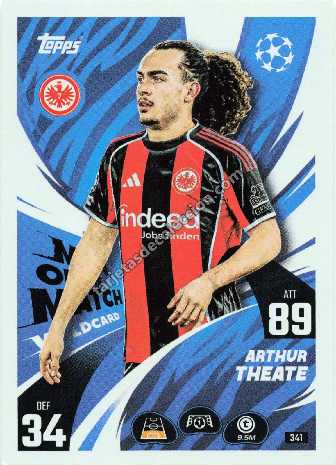 Topps Match Attax UEFA Champions League - Arthur Theate (Blue Foil #341)