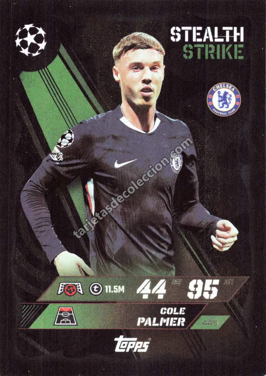 Topps Match Attax UEFA Champions League - Cole Palmer (Stealth Strike #445)