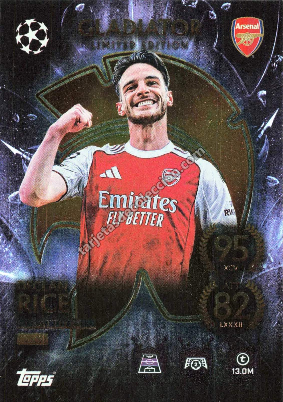 Topps Match Attax UEFA Champions League - Declan Rice (Gladiator Limited Edition GLE1)