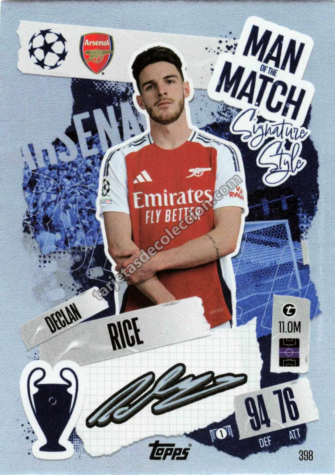 Topps Match Attax UEFA Champions League - Declan Rice (Signature Style #398)