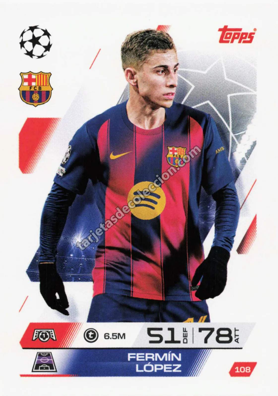 Topps Match Attax UEFA Champions League - Fermín López (#108)