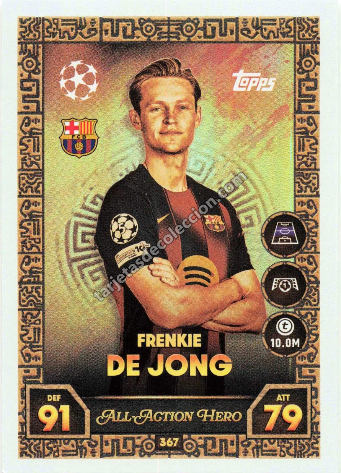 Topps Match Attax UEFA Champions League - Frenkie de Jong (All-Action Hero #367)