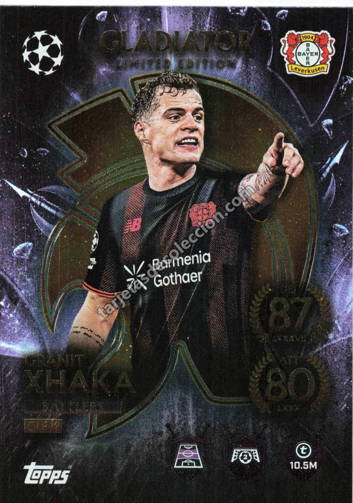 Topps Match Attax UEFA Champions League - Granit Xhaka (Gladiator Limited Edition GLE12)