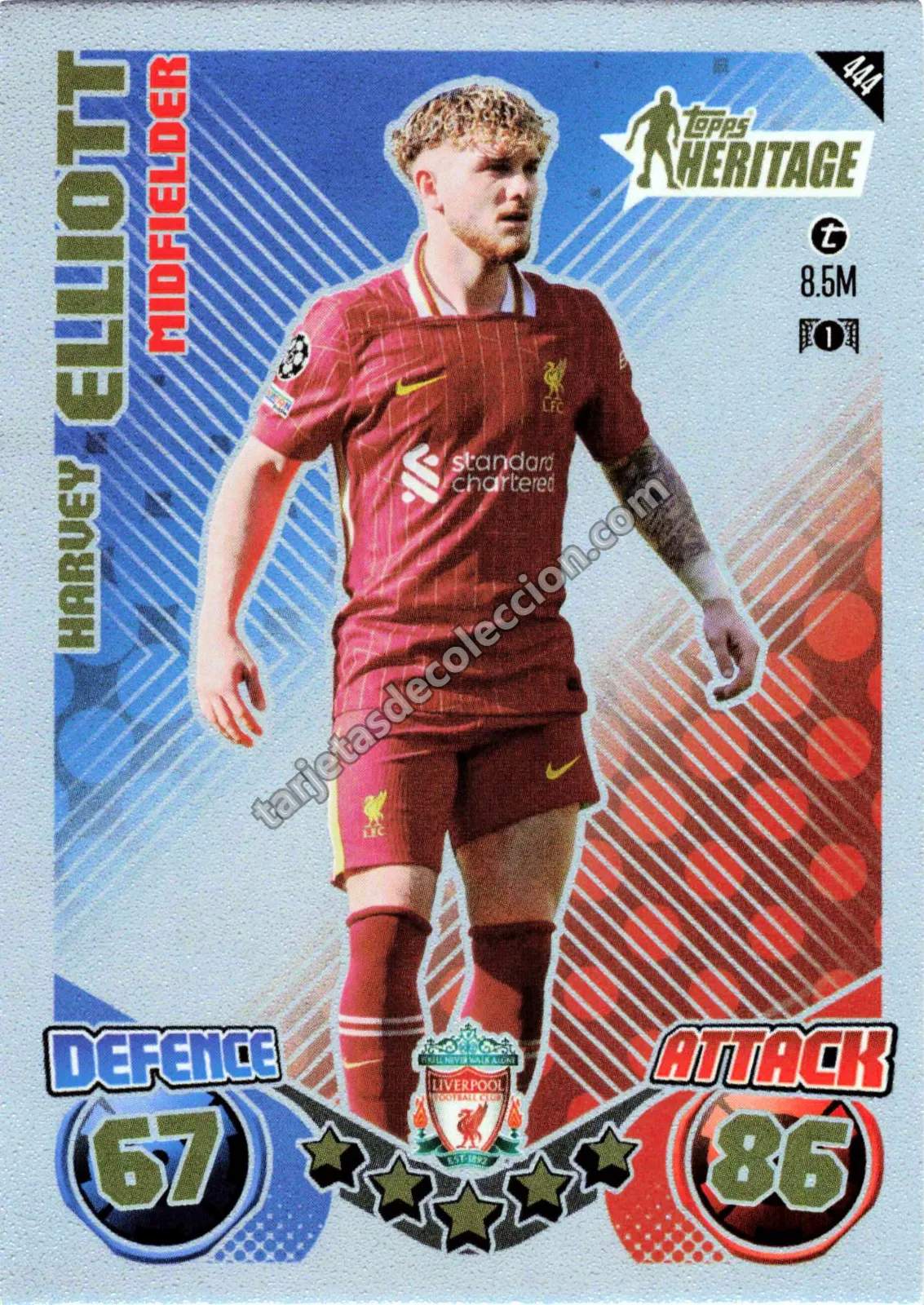 Topps Match Attax UEFA Champions League - Harvey Elliott (Topps Heritage #444)