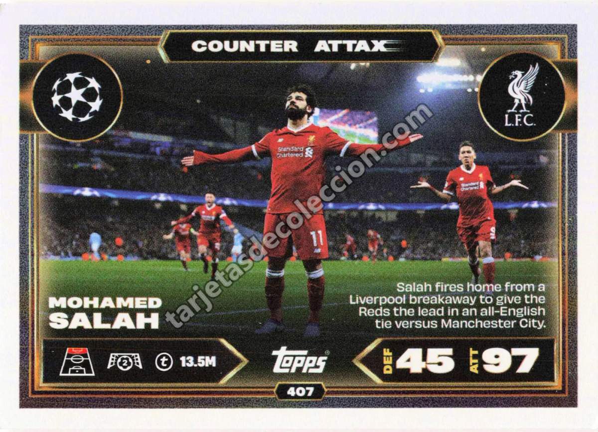 Topps Match Attax UEFA Champions League - Mohamed Salah (Counter Attax #407)